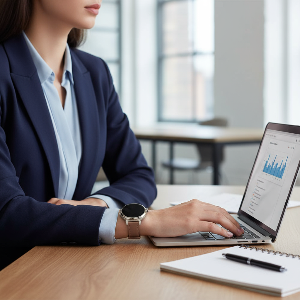 Bandz Garmin Lily 2 Leather Strap 'Classic' (Brown)