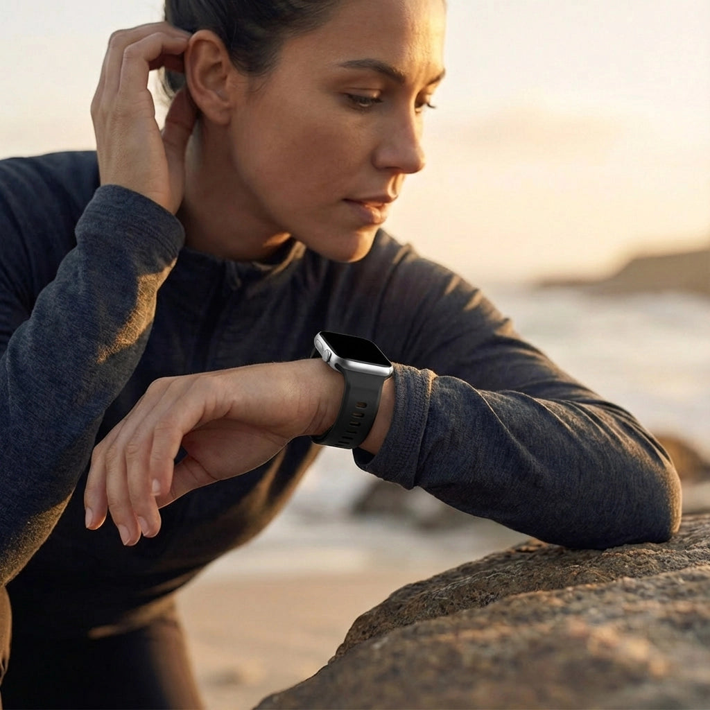 Bandz Apple Watch Silicone Strap 'Outdoor' (Black)