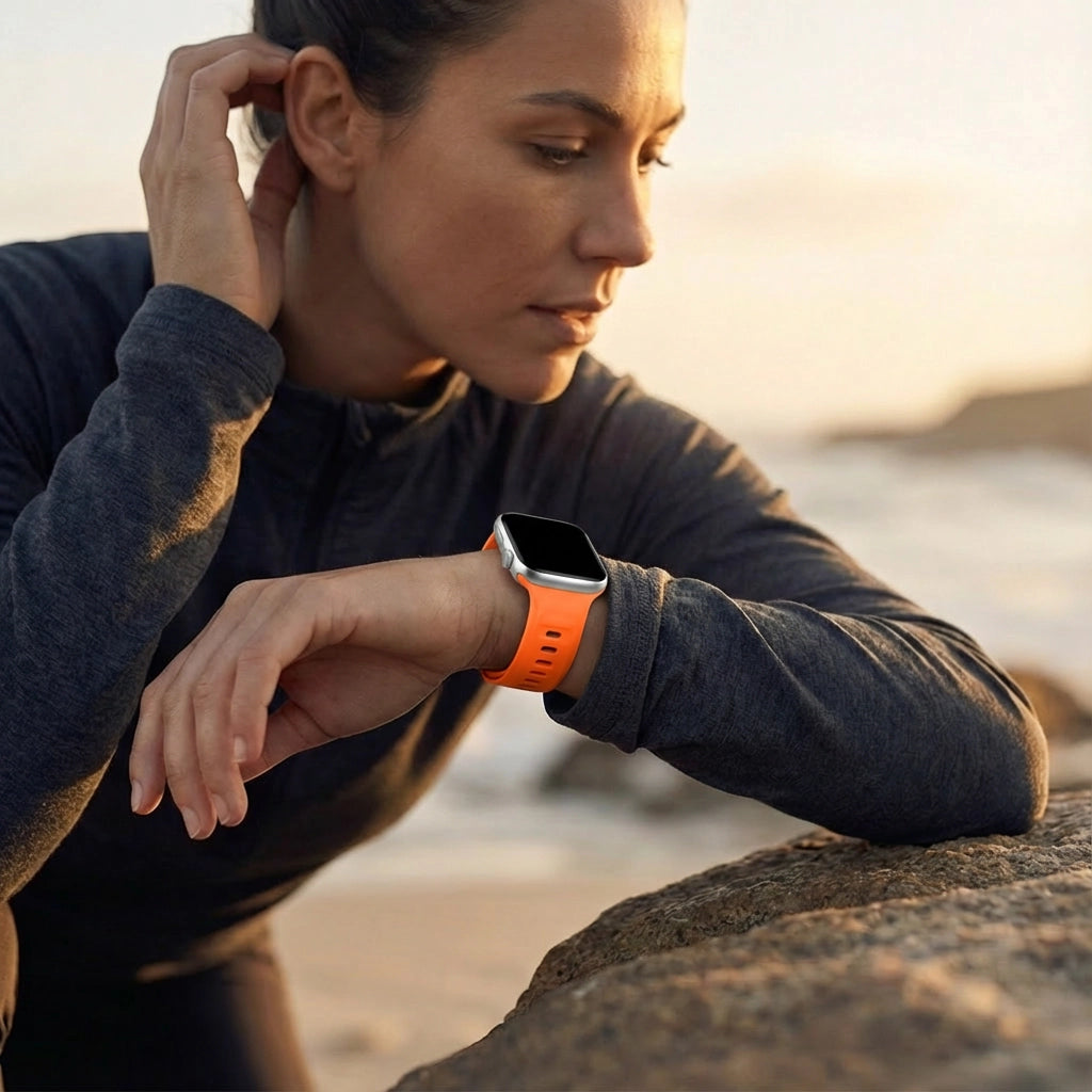 Bandz Apple Watch Silicone Strap 'Outdoor' (Orange)