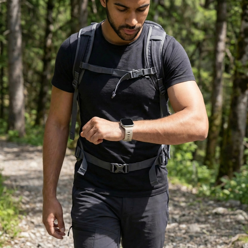 Bandz Apple Watch Silicone Strap 'Outdoor' (Starlight)