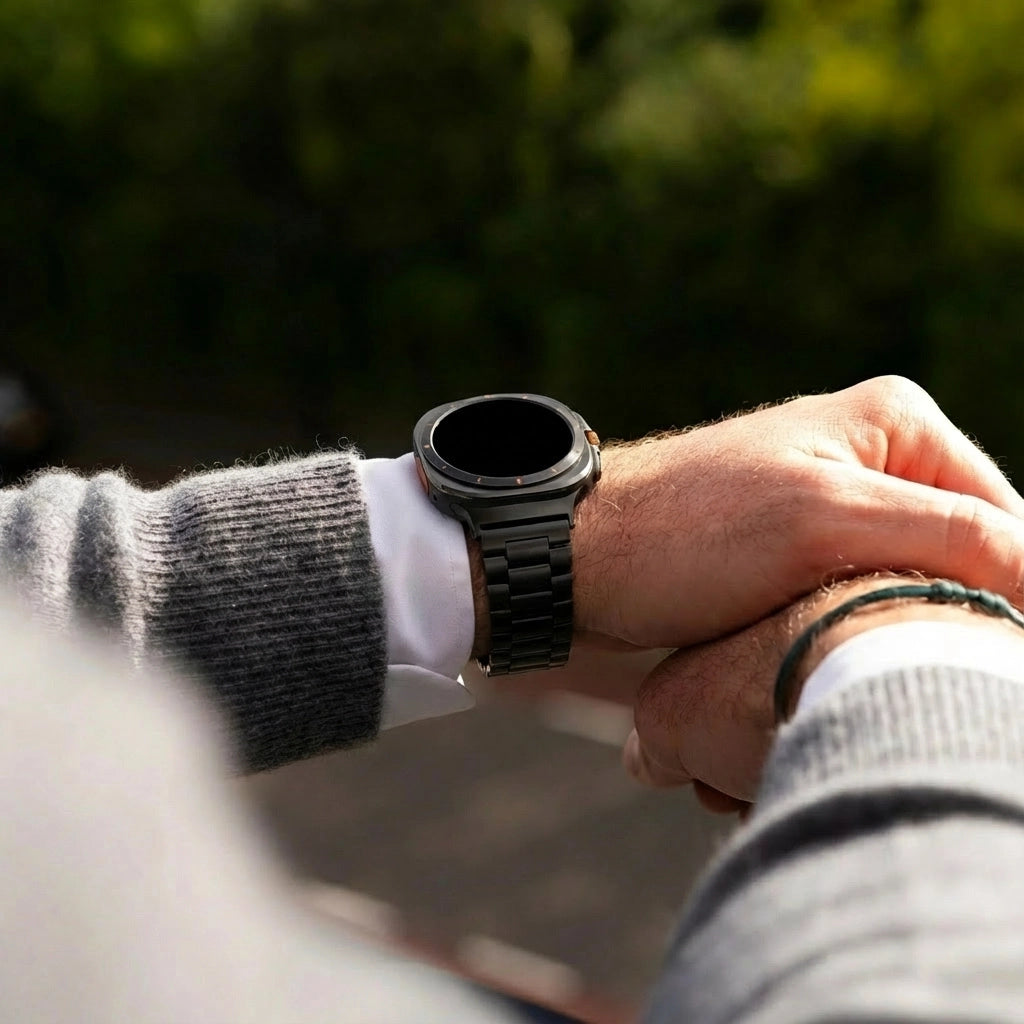 Bandz Samsung Galaxy Watch Ultra Titanium Strap 'Classic' (Black)