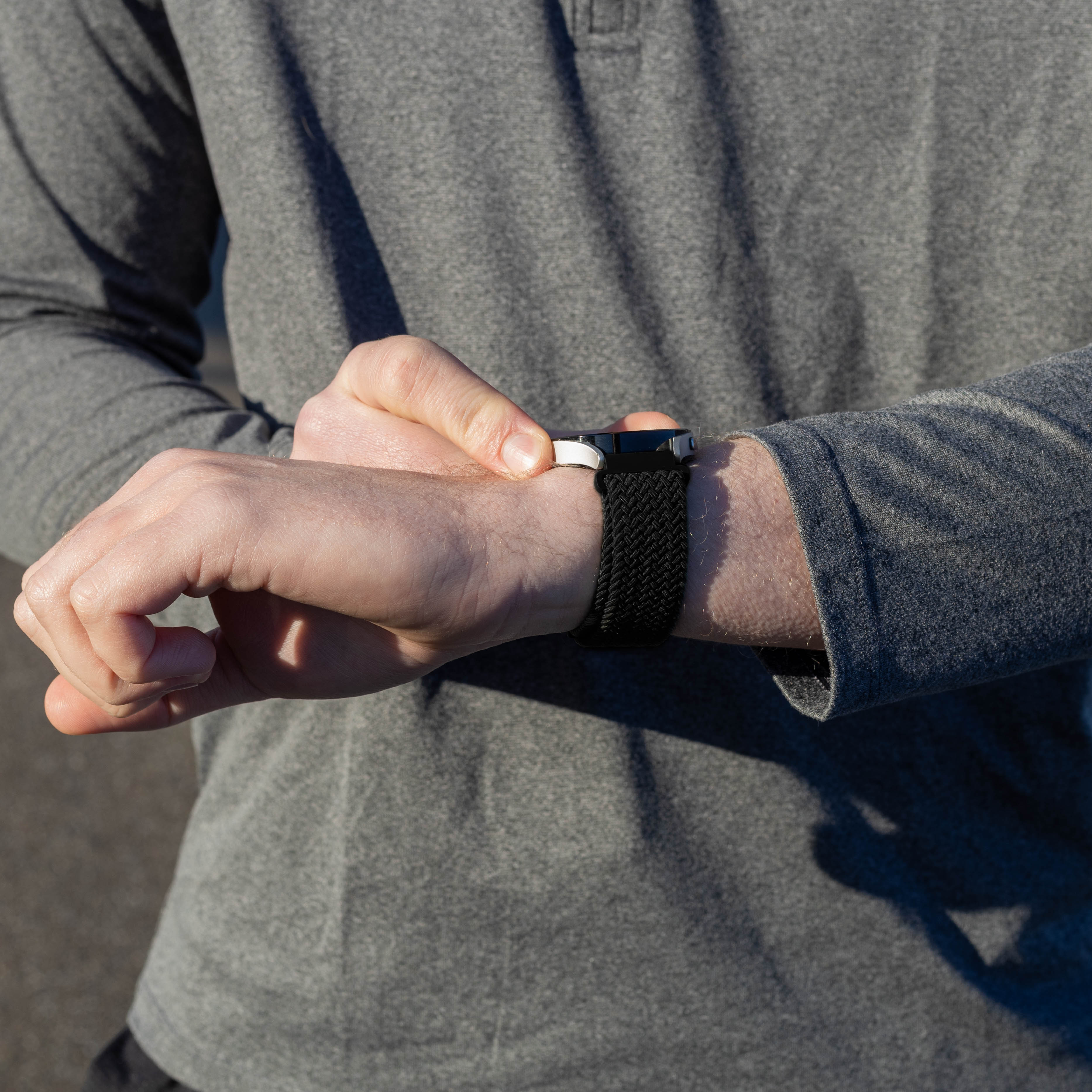 Garmin Vivoactive 3 Braided Strap with P-Buckle (Black)