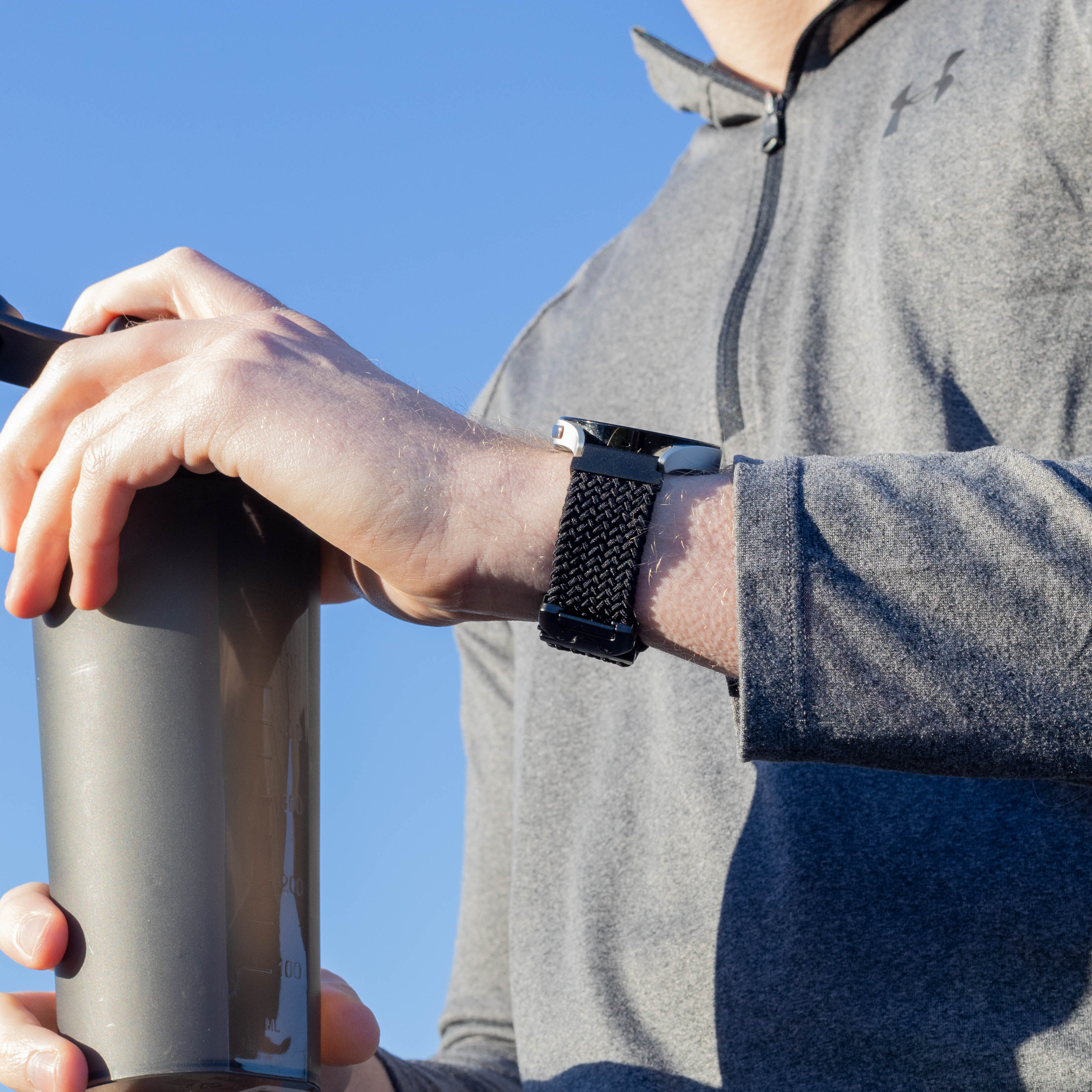 Garmin Vivomove HR Braided Strap with P-Buckle (Black)