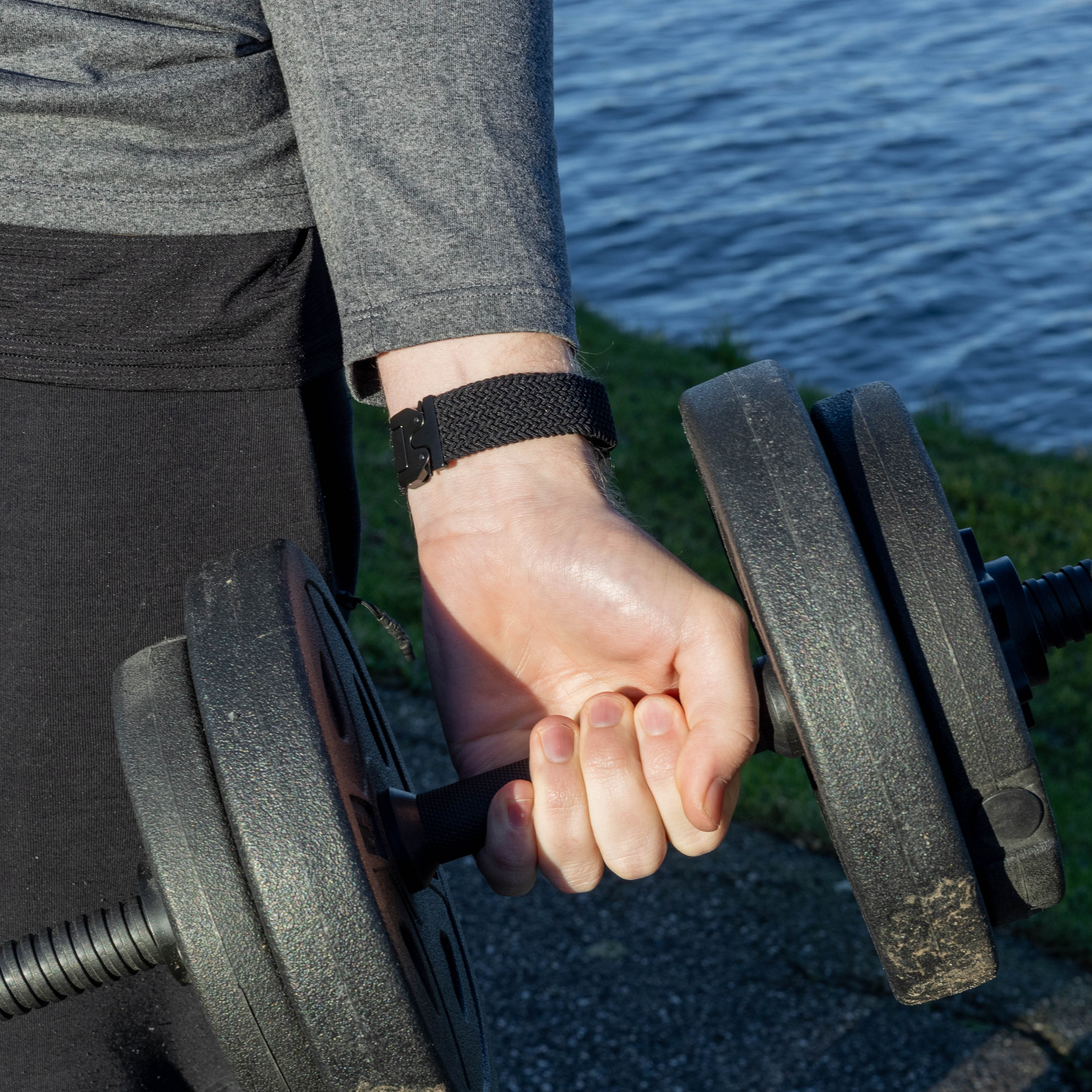 Garmin Vivoactive 6 Braided Strap with P-Buckle (Black)