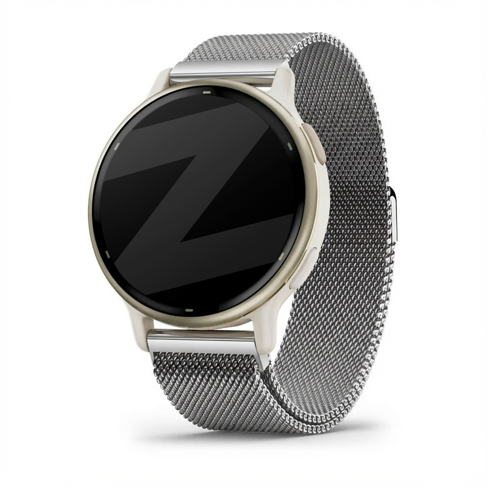 Bandz Garmin Vivoactive 5 Milanese Loop Strap (Silver)