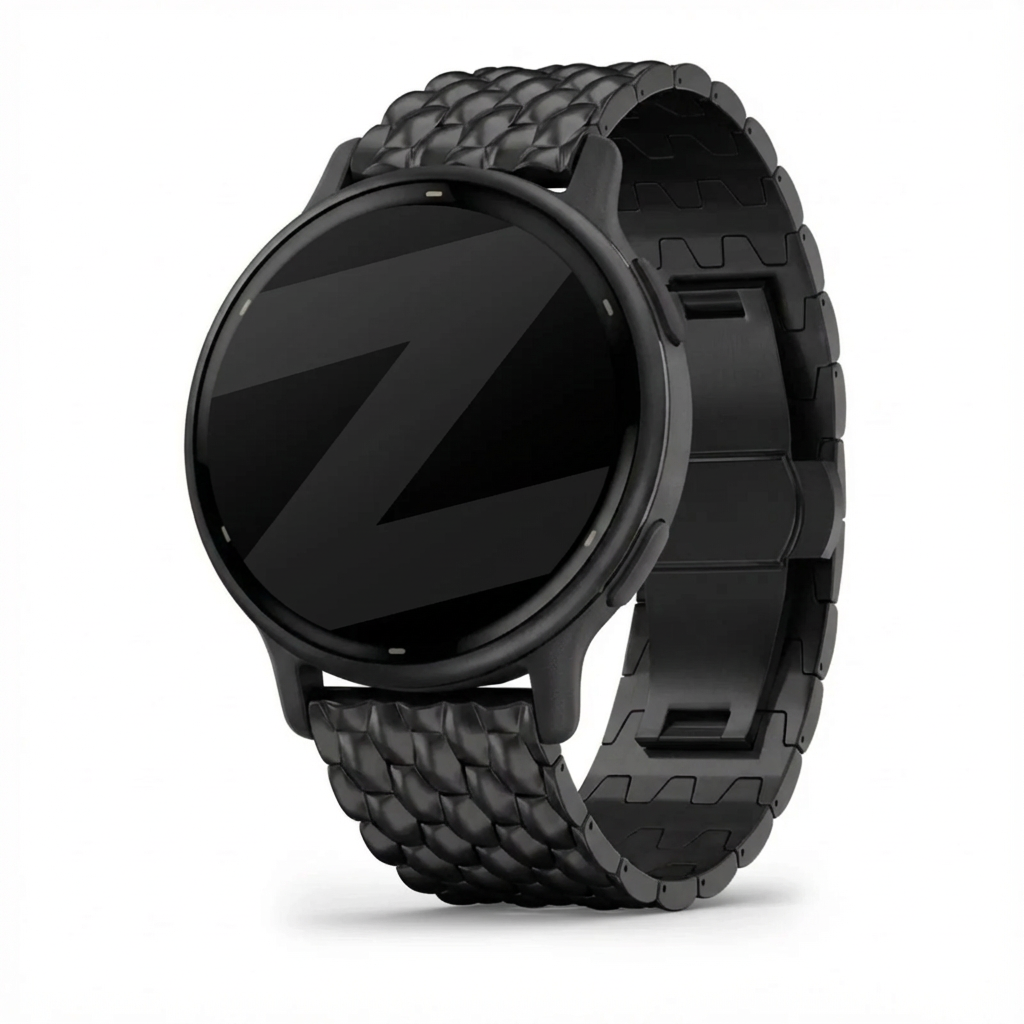 Bandz Garmin Vivoactive 5 Steel Strap 'Dragon' (Black)