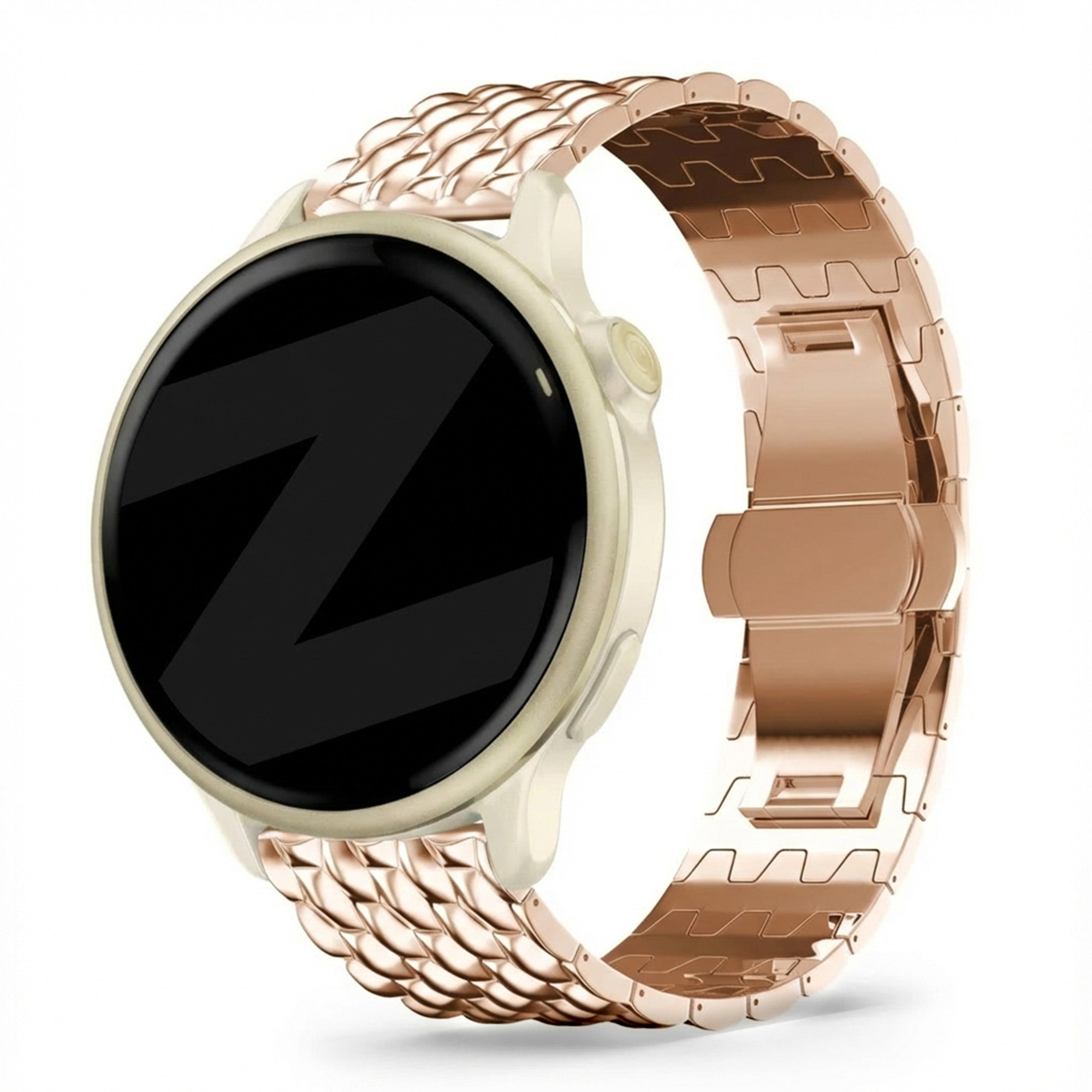 Bandz Garmin Vivoactive 6 Steel Strap 'Dragon' (Rose Gold)