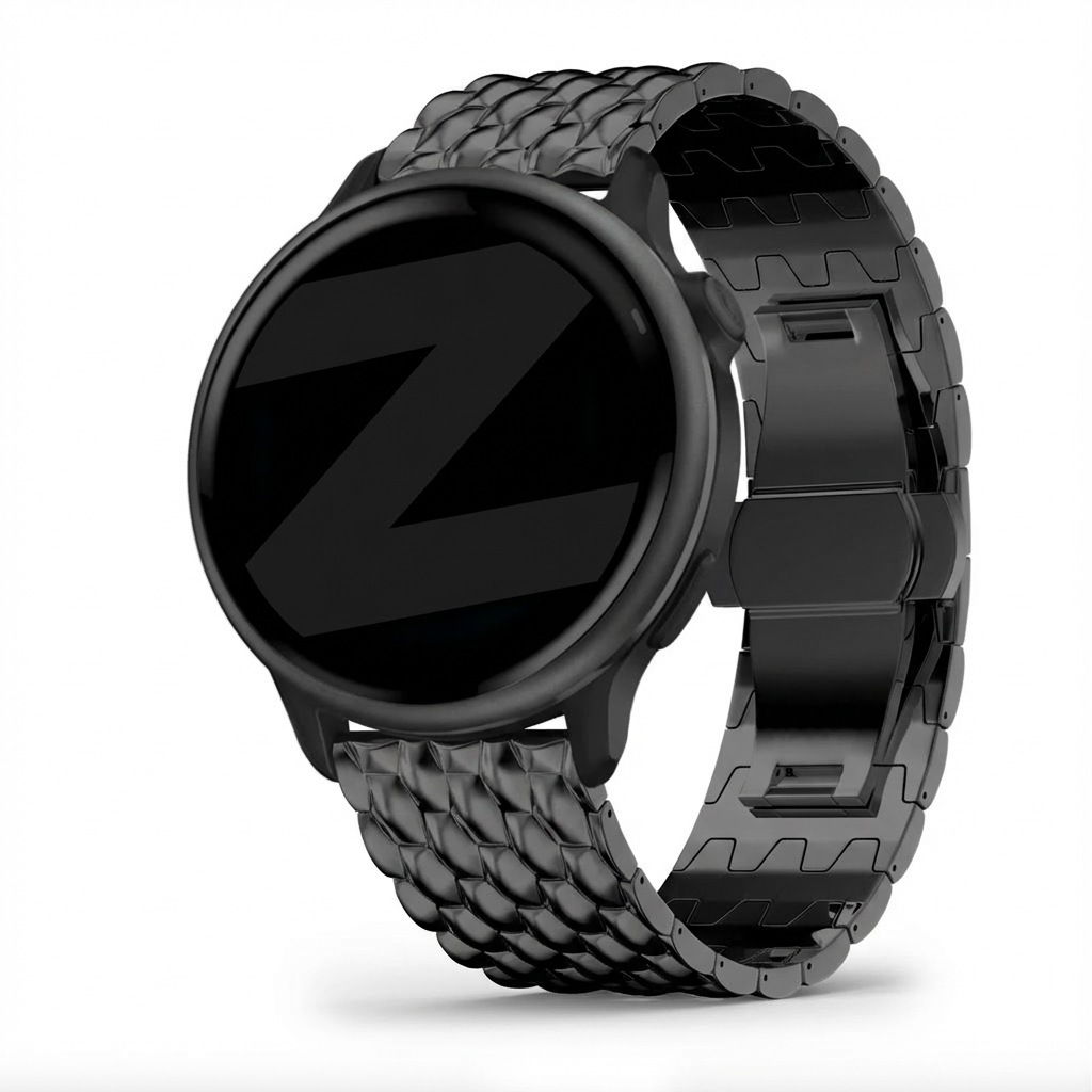 Bandz Garmin Vivoactive 6 Steel Strap 'Dragon' (Black)