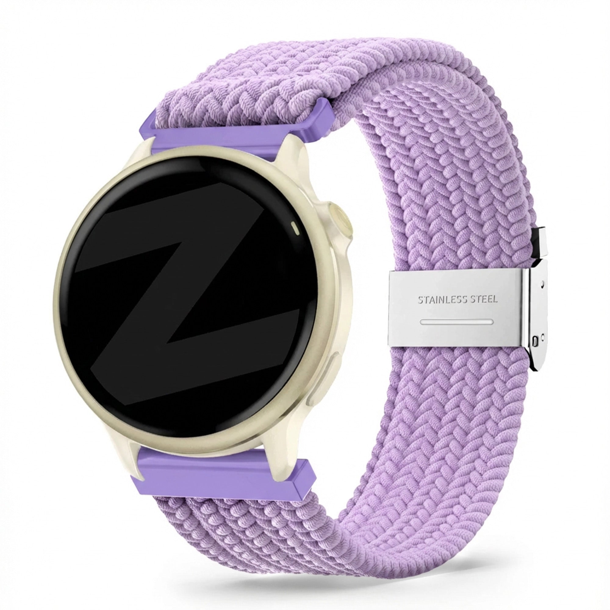 Bandz Garmin Vivoactive 6 Woven Nylon Strap (Light Purple)