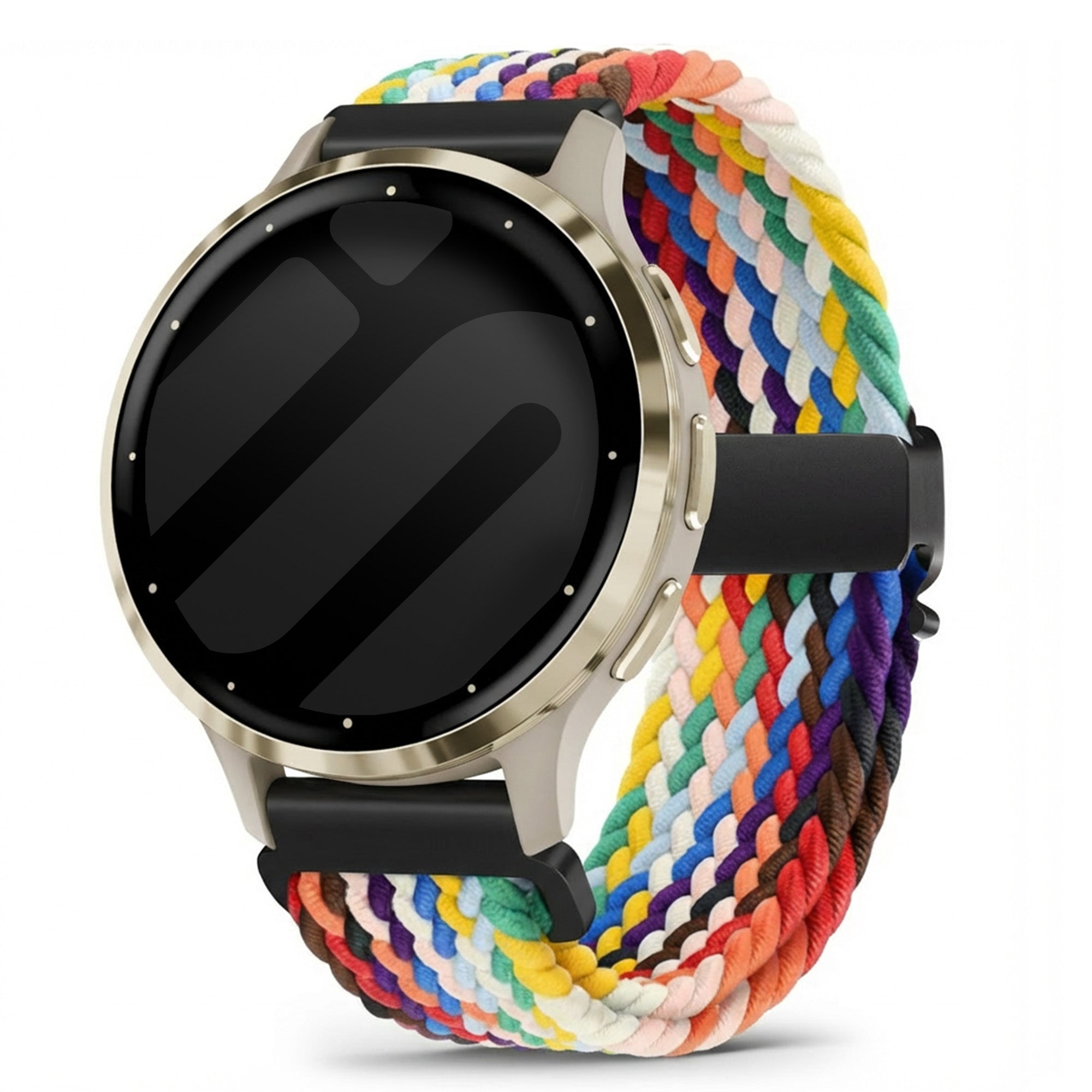 Garmin Venu 3s Braided Strap with P-Buckle (Rainbow)