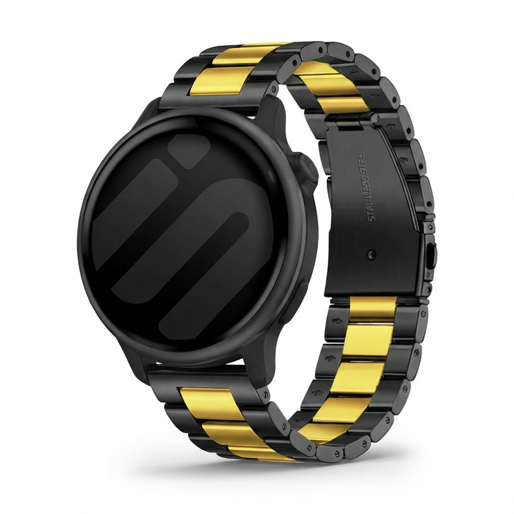 Garmin Vivoactive 6 Steel Strap (Black/Gold)