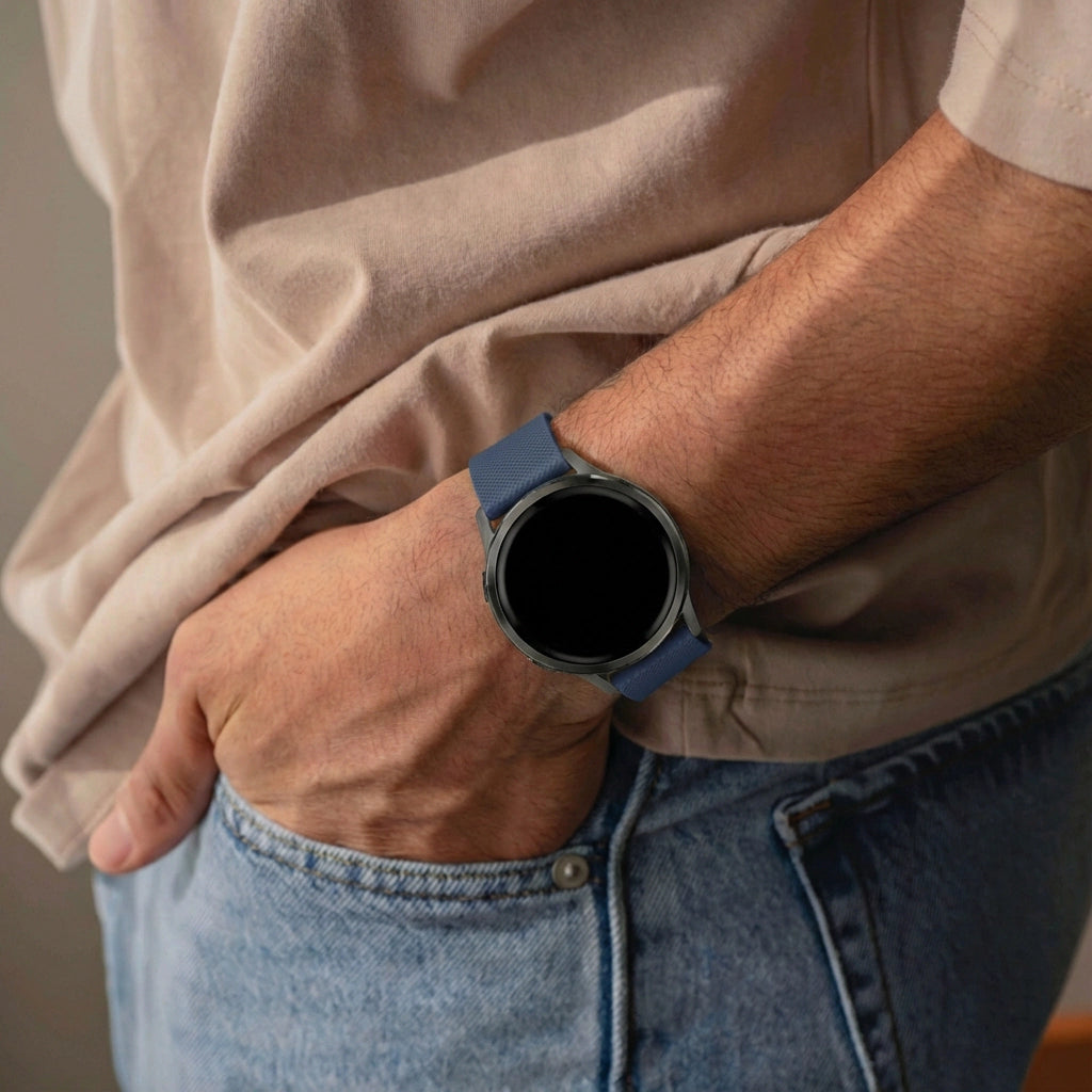 Bandz Garmin Vivoactive 6 Silicone Strap 'Premium' (Dark Blue)