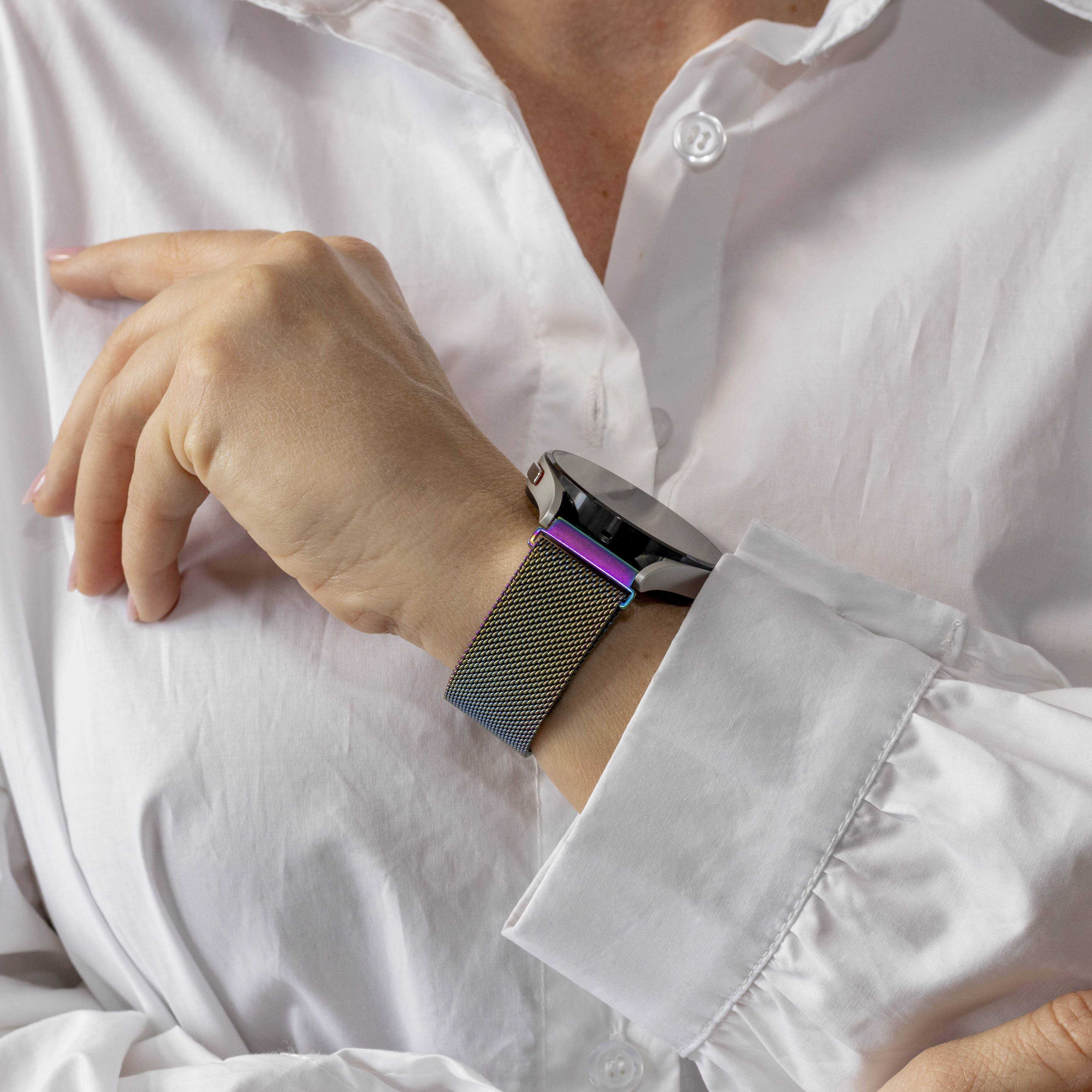 Withings ScanWatch Light Milanese Strap (Rainbow)