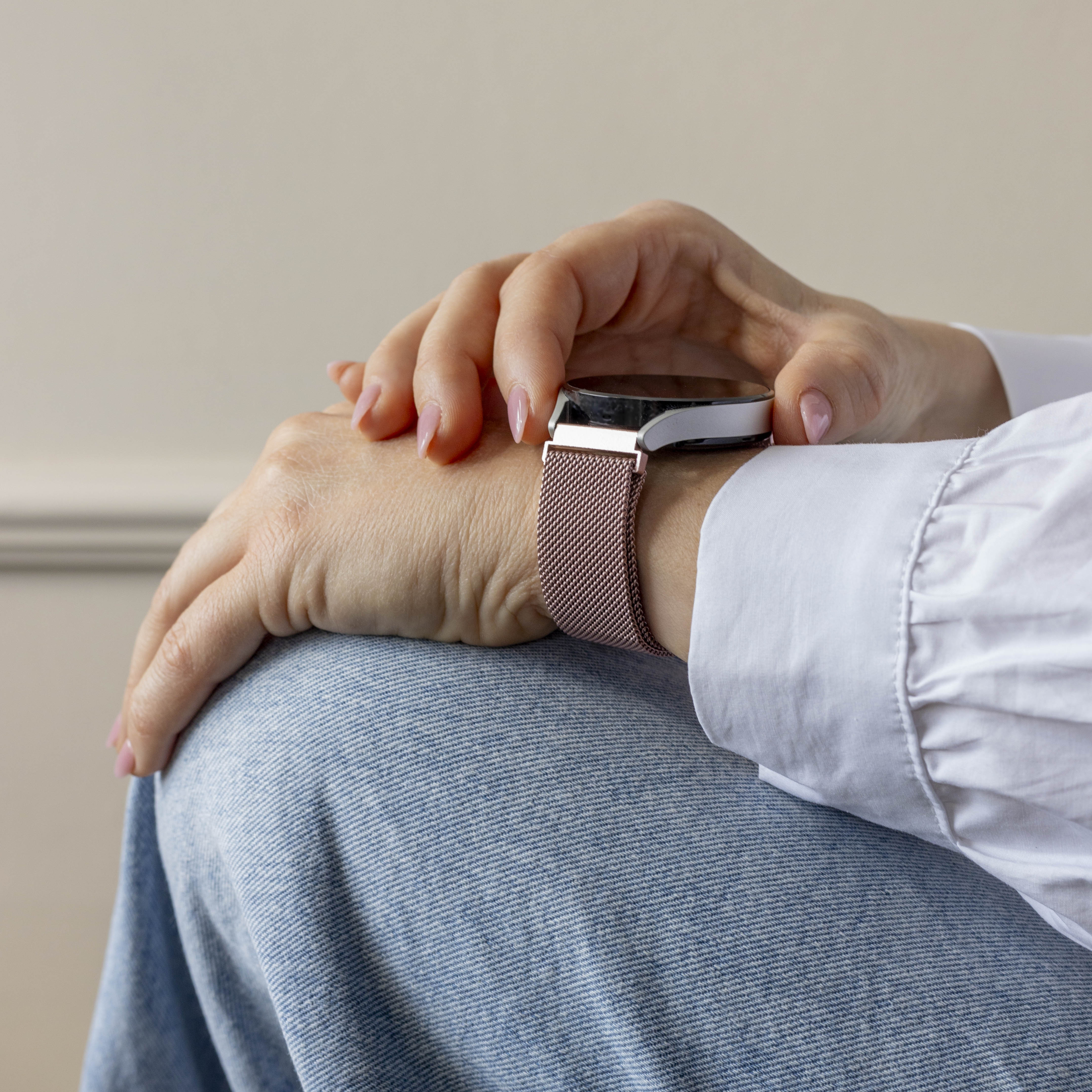 Withings ScanWatch Light Milanese Strap (Pink)