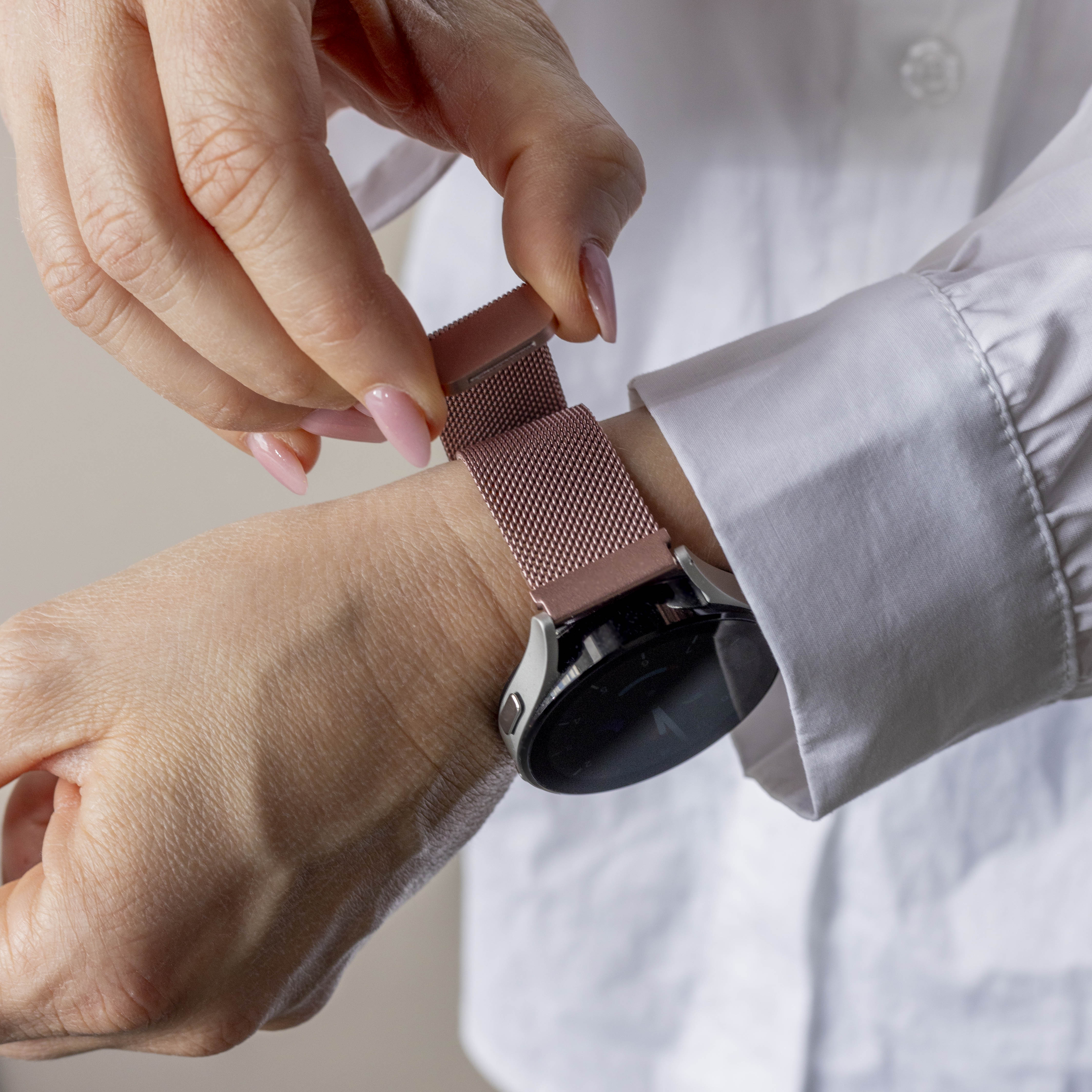 Withings ScanWatch Light Milanese Strap (Pink)