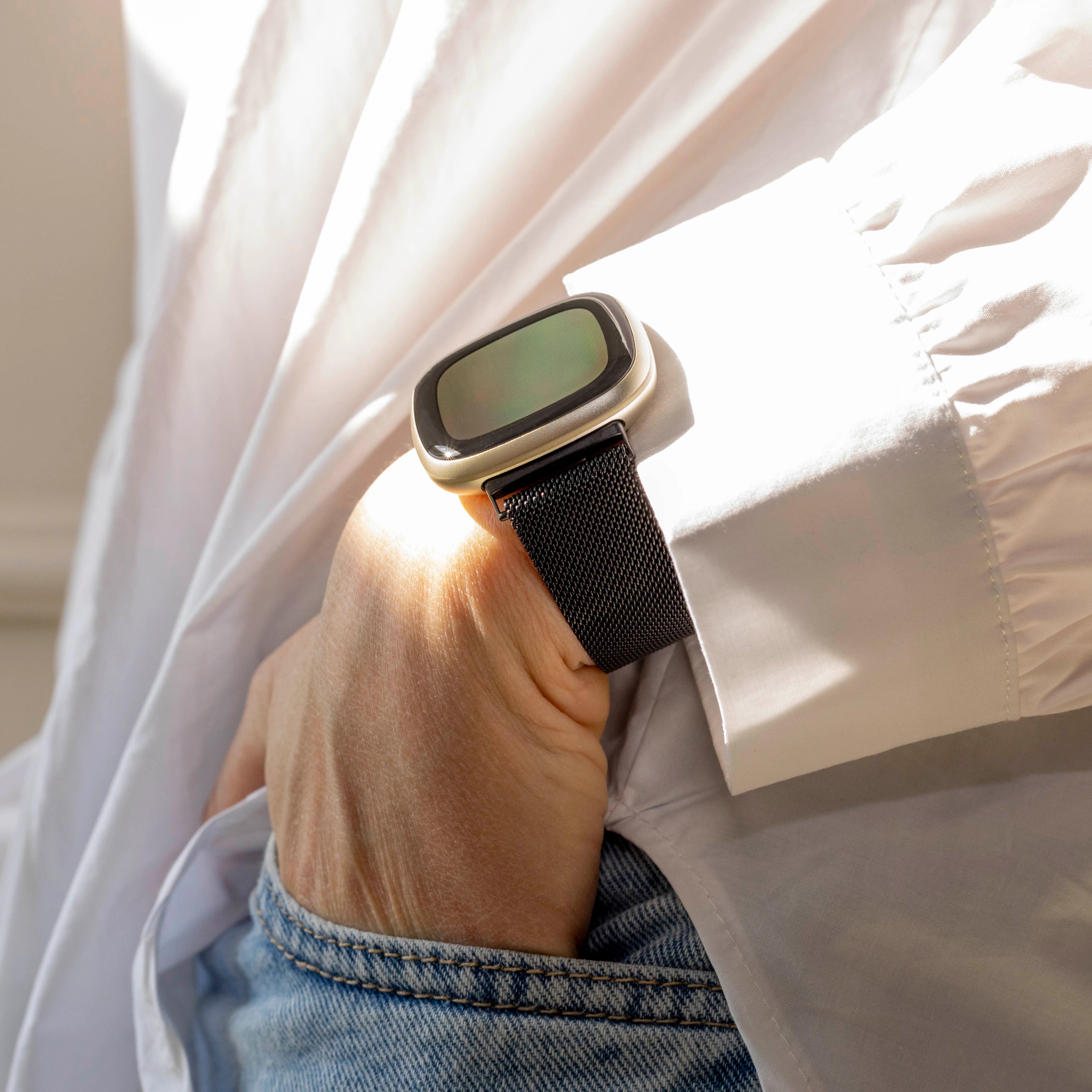 Fitbit Sense 2 Milanese Strap (Black)