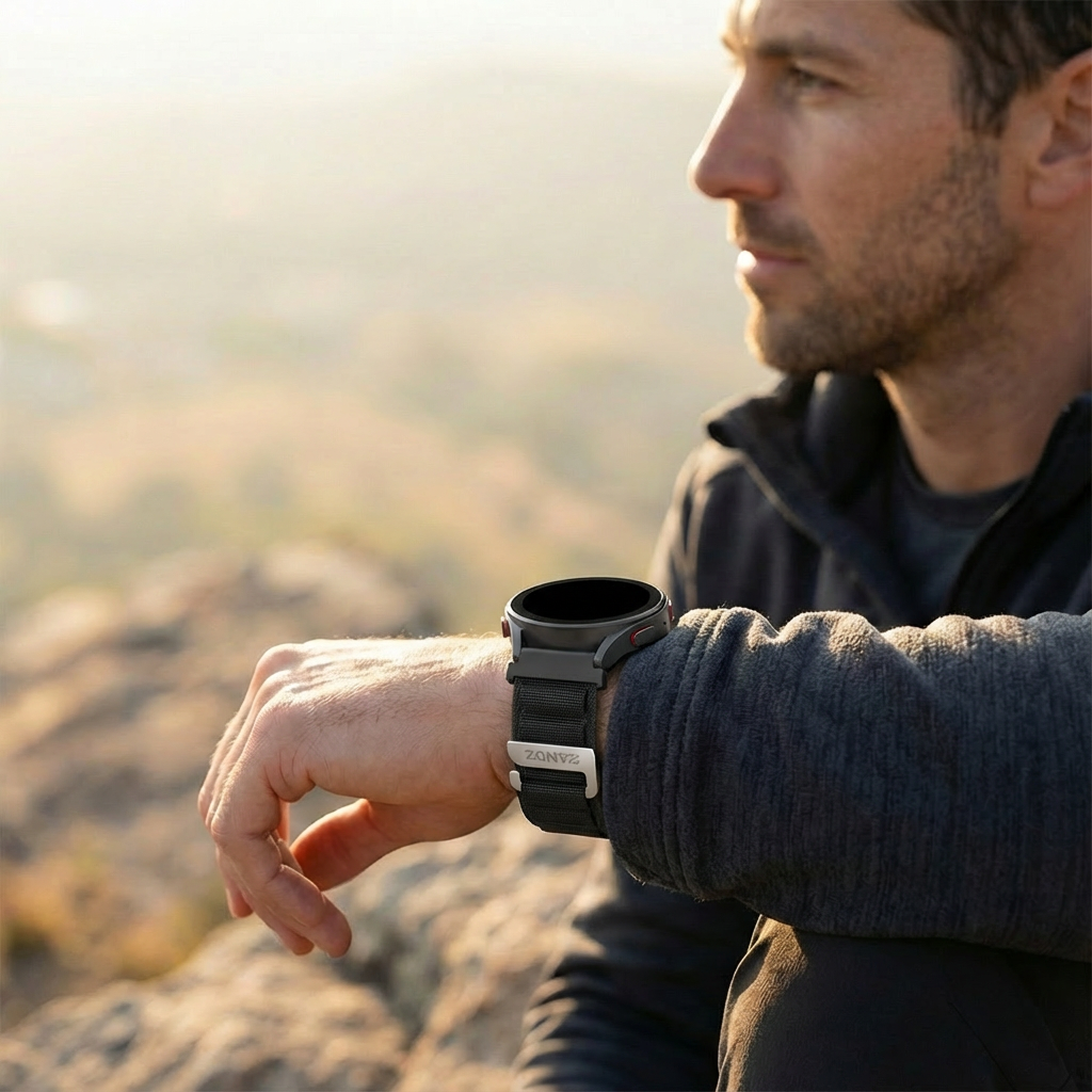 Bandz Samsung Galaxy Watch 46mm Alpine Nylon Strap (Black)