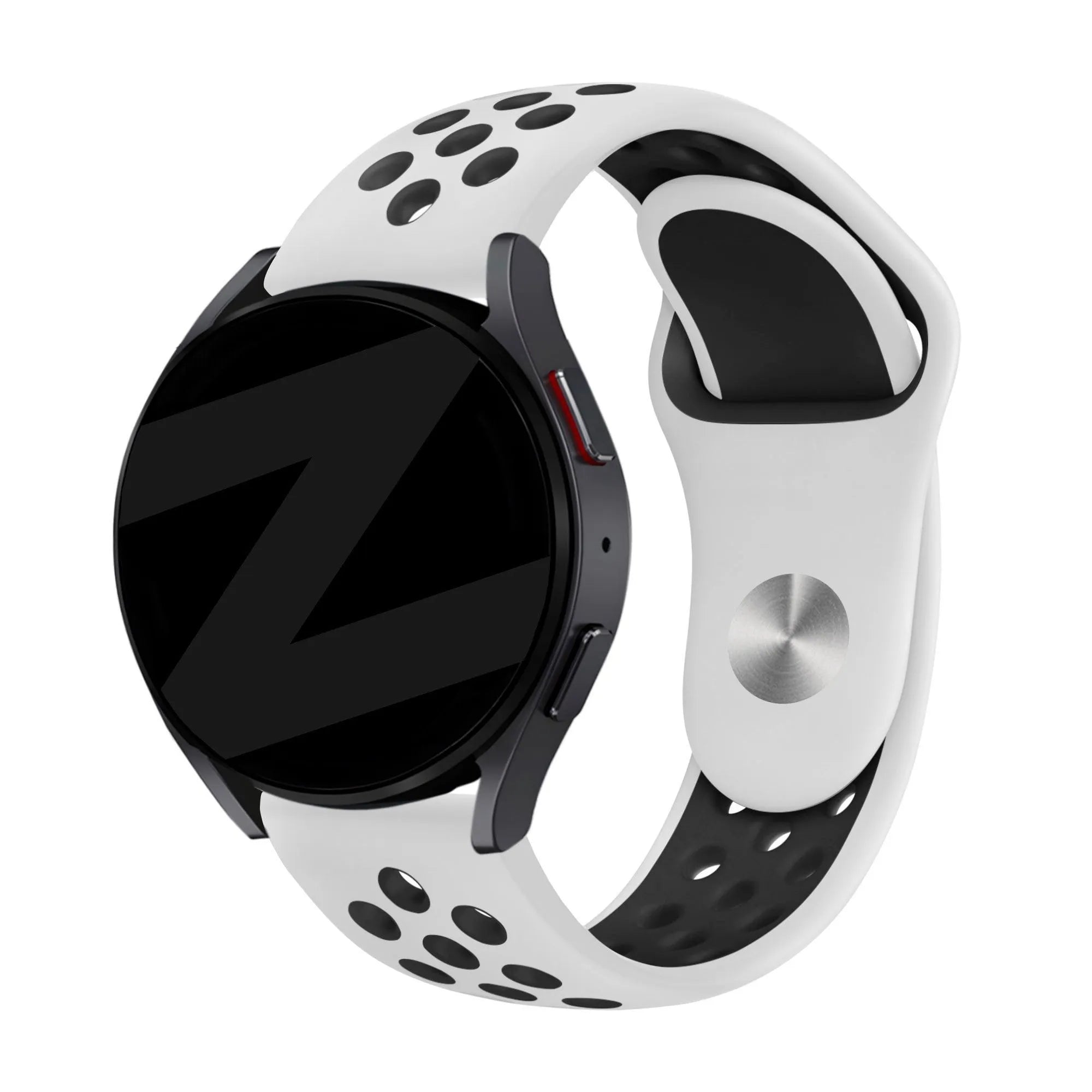 Bandz Oozoo Smartwatch 20mm Sport Strap 'Deluxe' (White/Black)