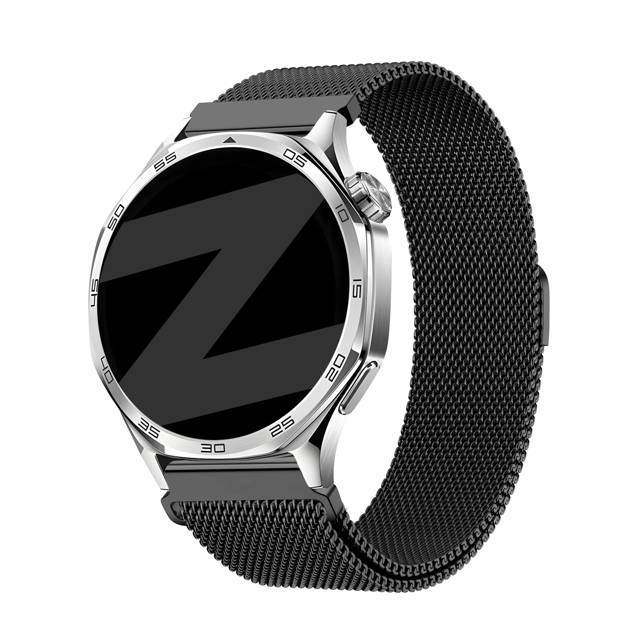 Bandz Huawei Watch GT 'One Push' Milanese Strap (Black)