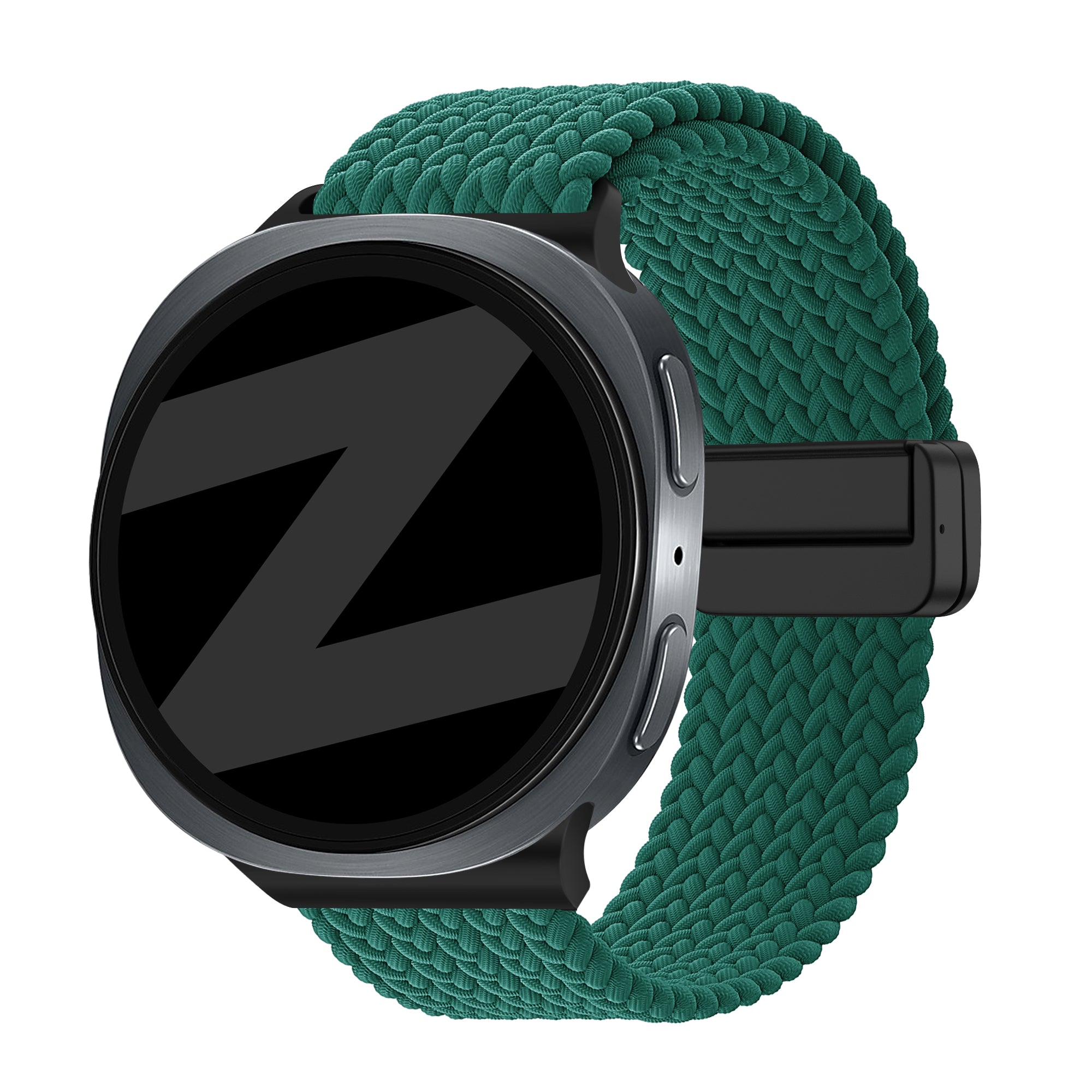 Bandz Samsung Galaxy Watch 9 - 40mm Magnetic Braided Strap (Green)