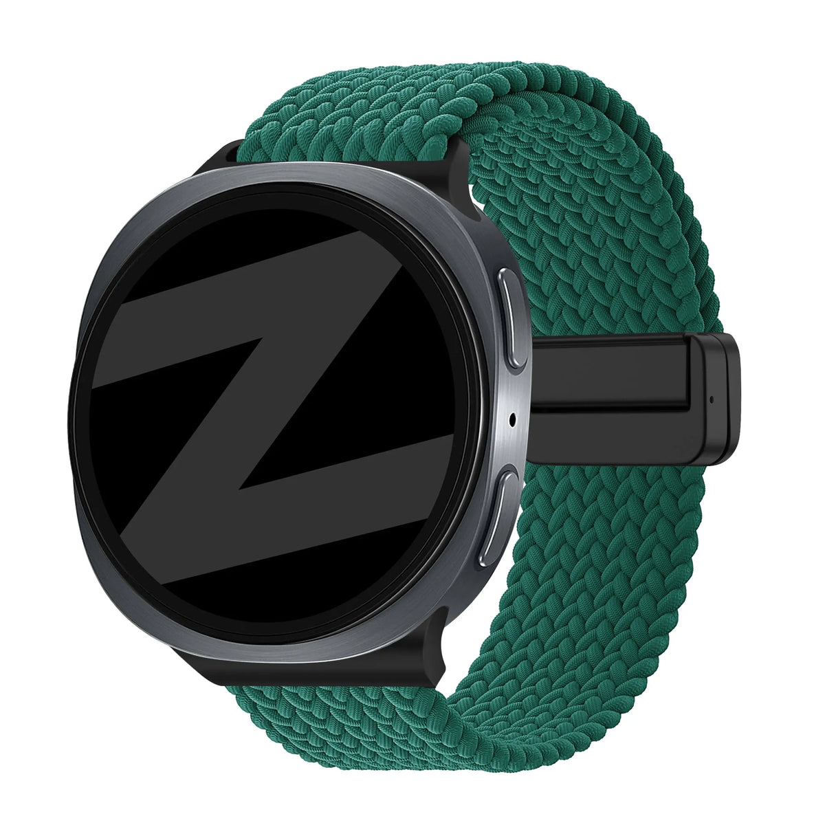Bandz Samsung Galaxy Watch 9 - 44mm Magnetic Braided Strap (Green)