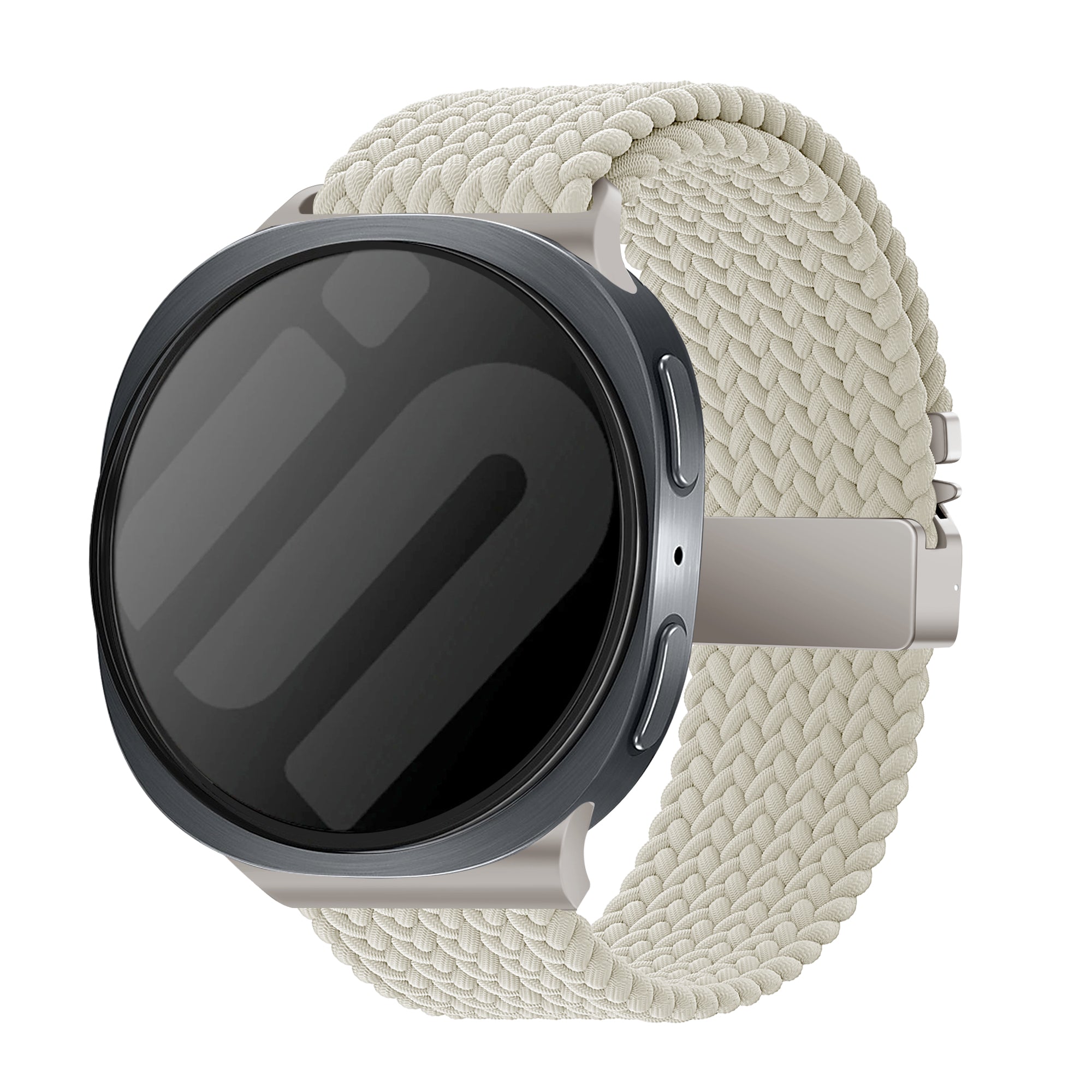 Samsung Galaxy Watch 8 - 40mm Braided Strap with P-Buckle (Starlight)
