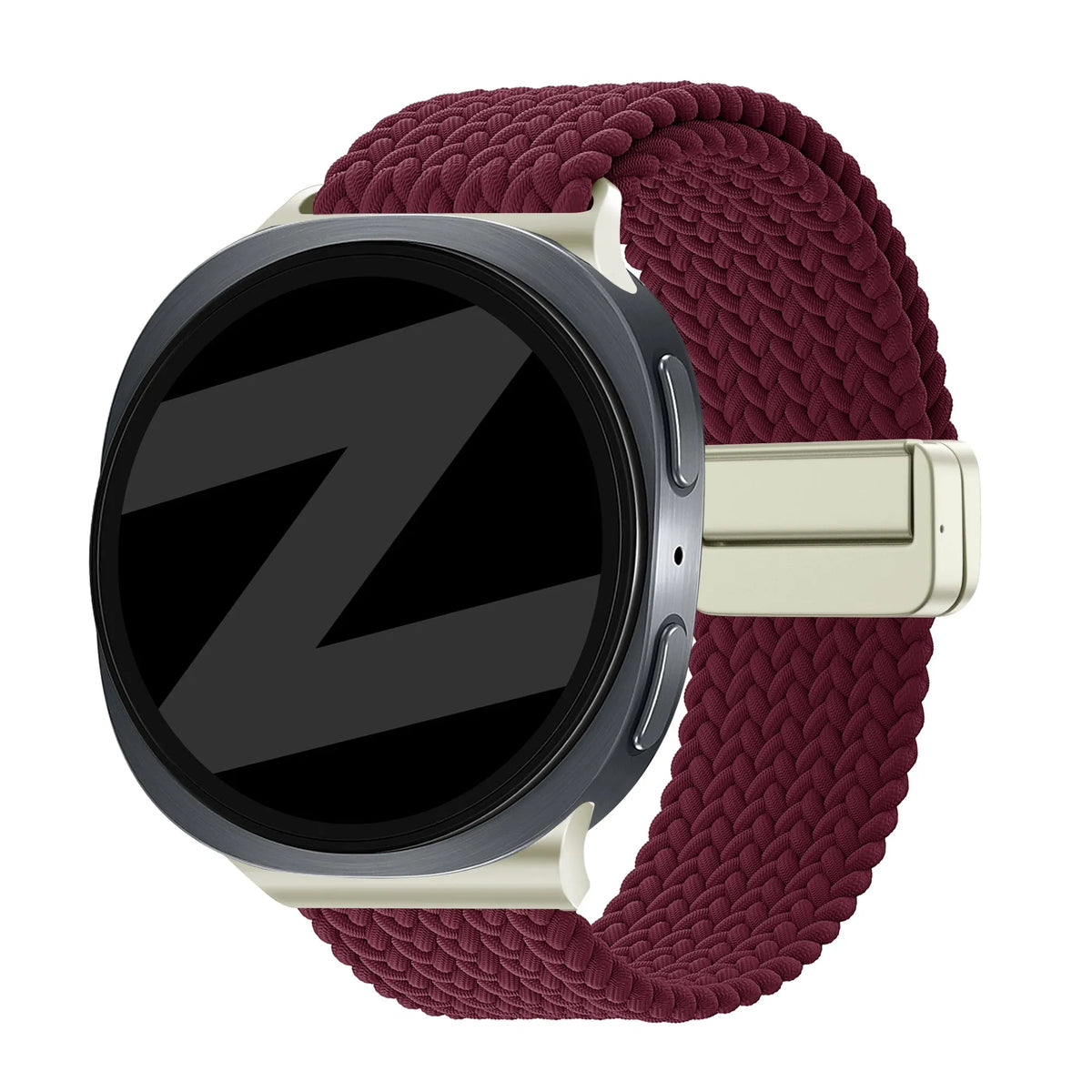 Bandz Samsung Galaxy Watch 8 - 40mm Magnetic Braided Strap (Wine Red)