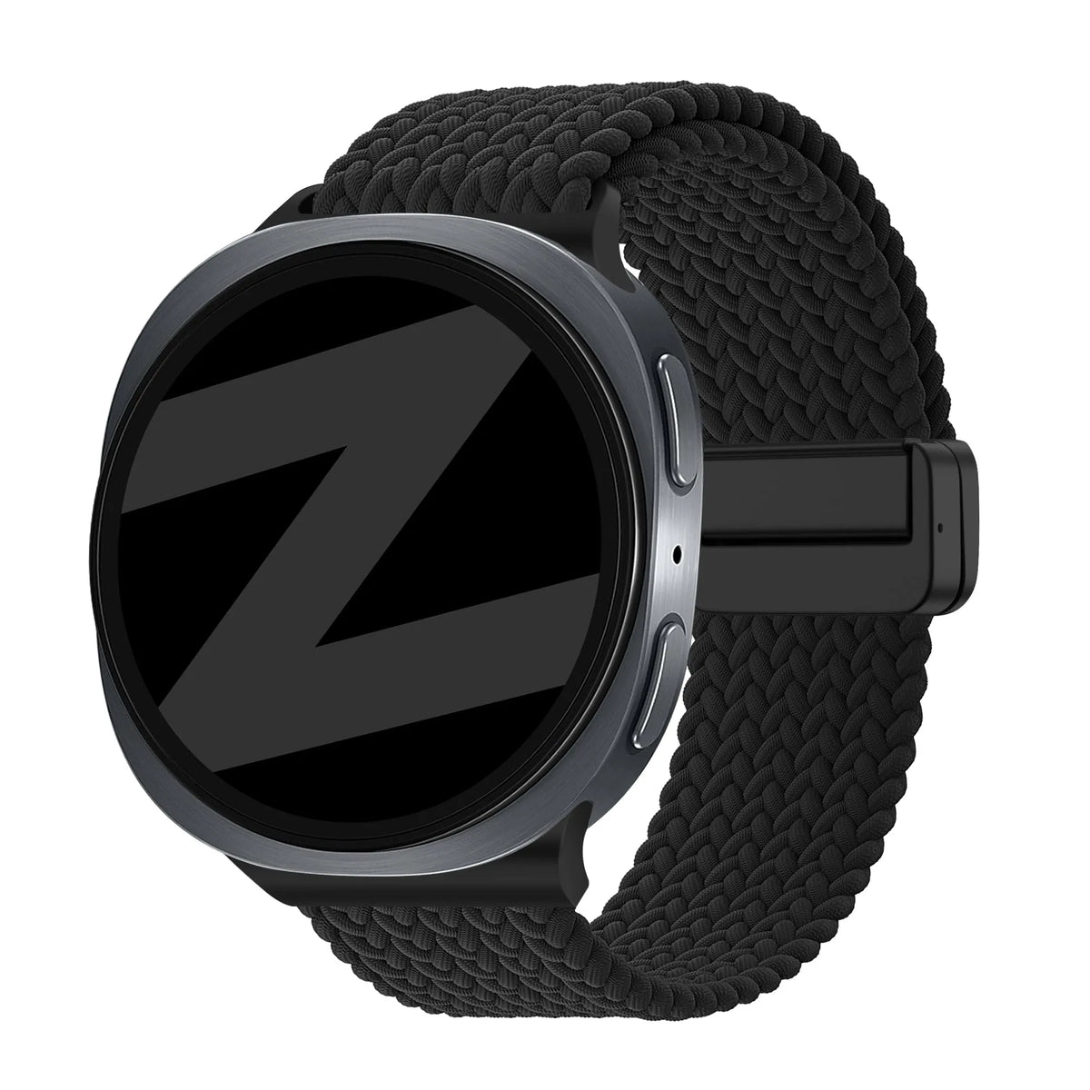 Bandz Samsung Galaxy Watch 9 - 44mm Magnetic Braided Strap (Black)