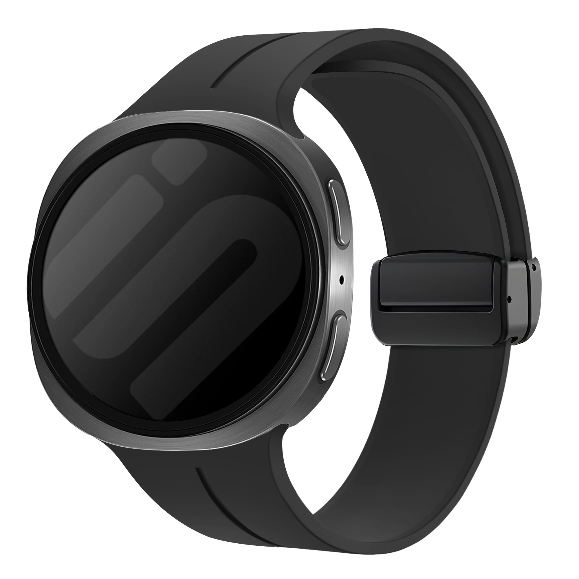 Samsung Galaxy Watch 9 - 40mm D-Buckle Silicone Strap (Black)