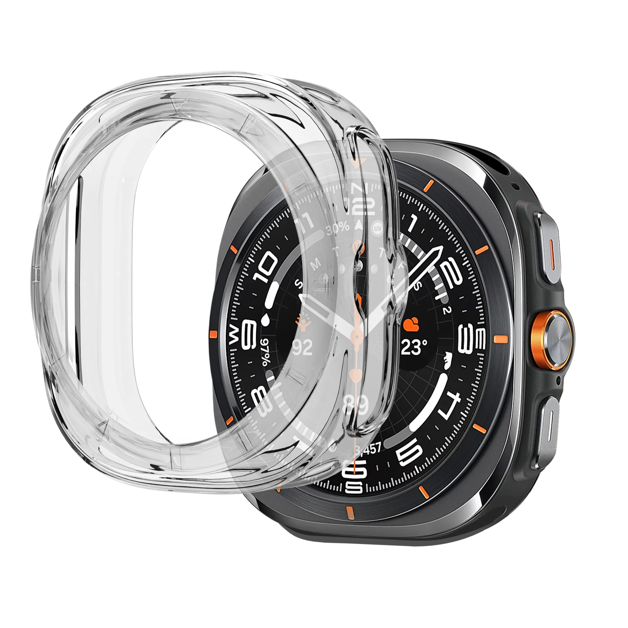 Bandz Samsung Galaxy Watch Ultra Galvanized TPU Case (Transparent)