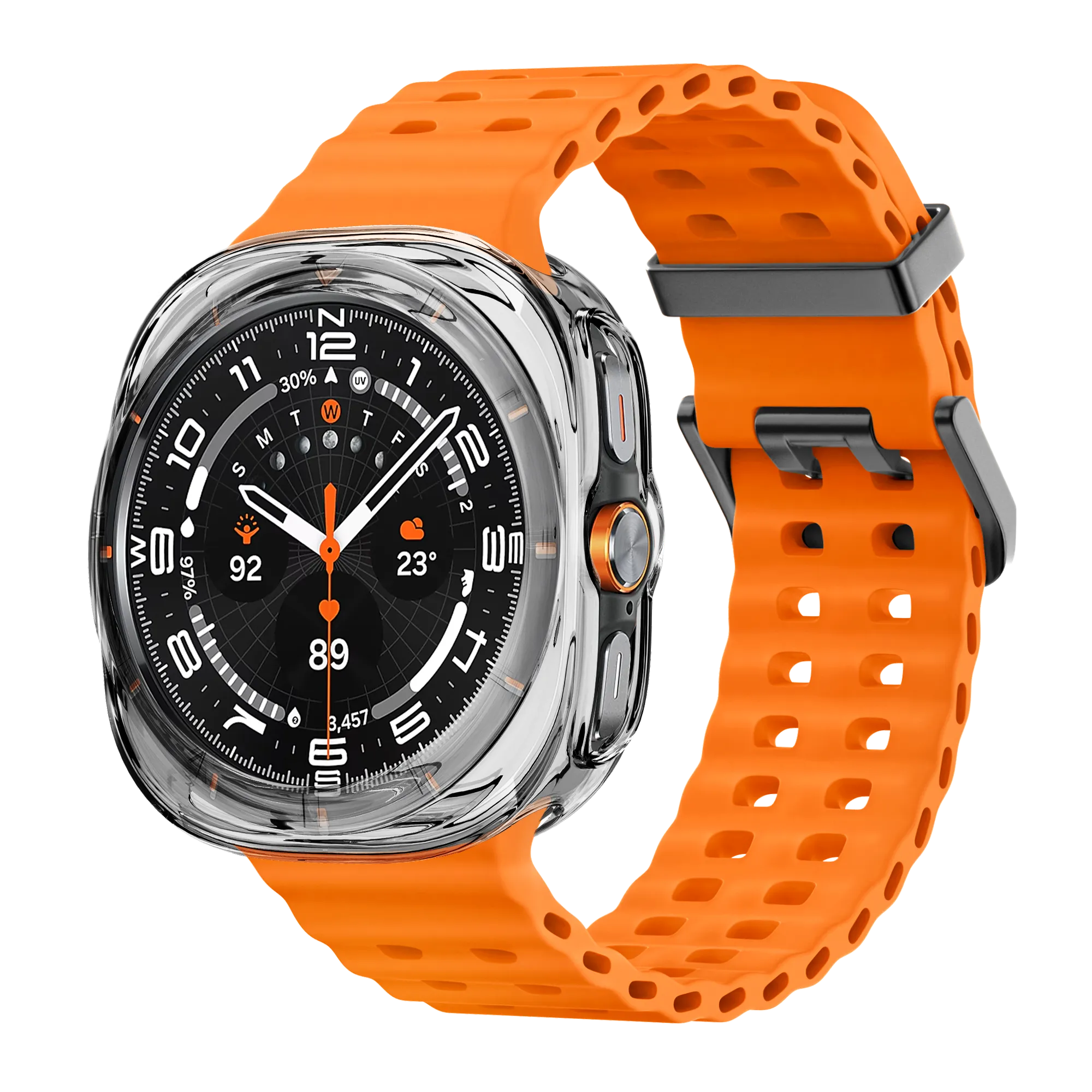Bandz Samsung Galaxy Watch Ultra Galvanized TPU Case (Transparent)