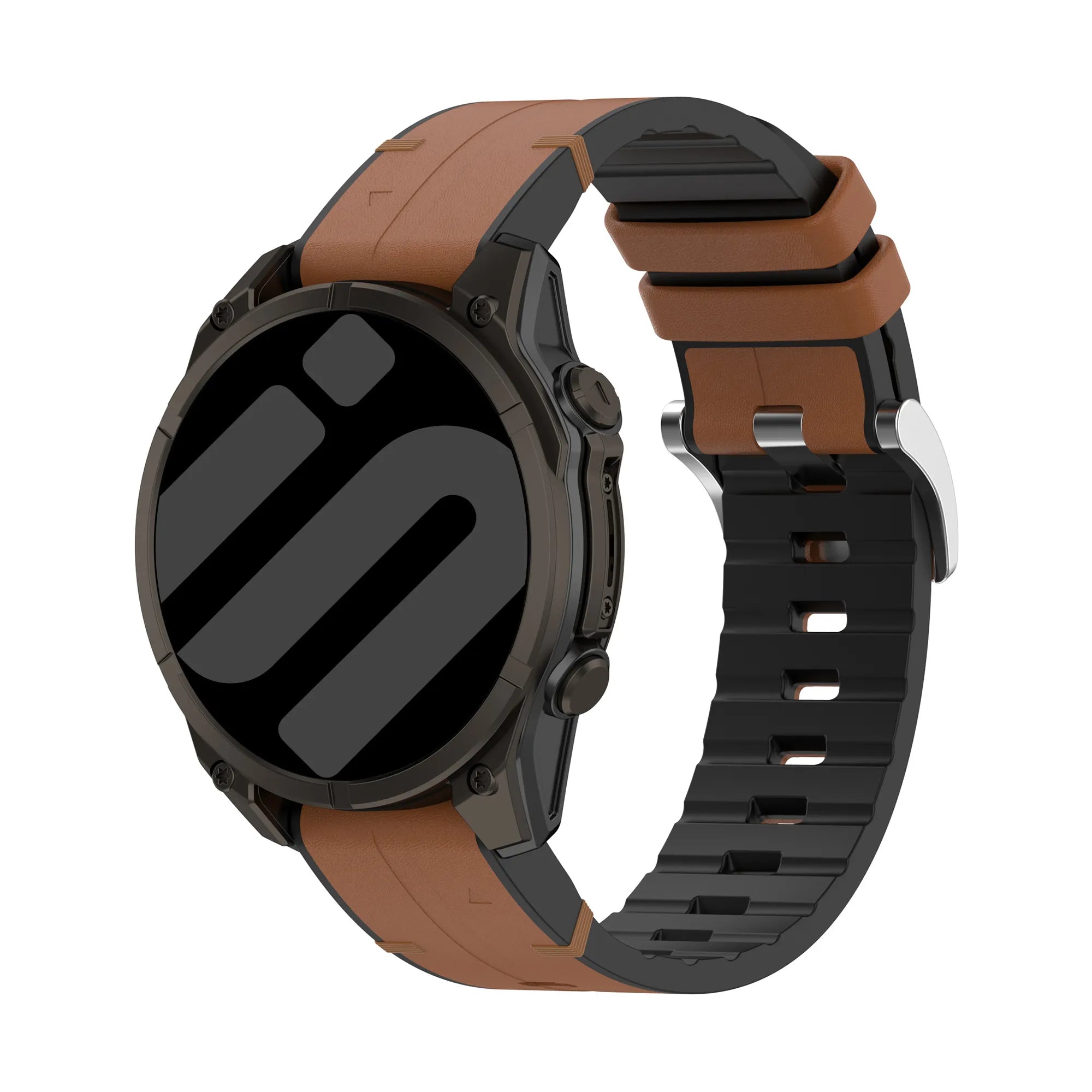 Garmin Fenix E Leather Hybrid Strap (Brown)