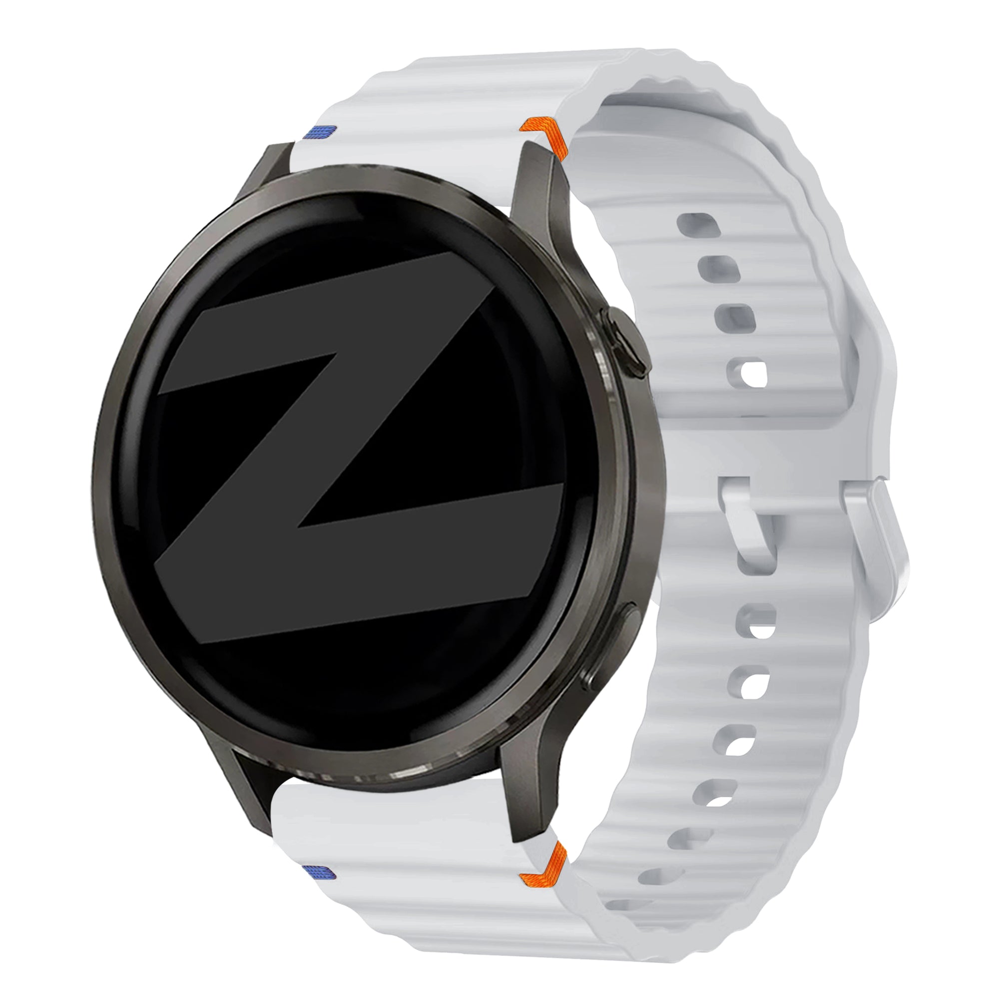 Bandz Garmin Vivoactive 4 Silicone Strap 'Wave' (Light Grey)