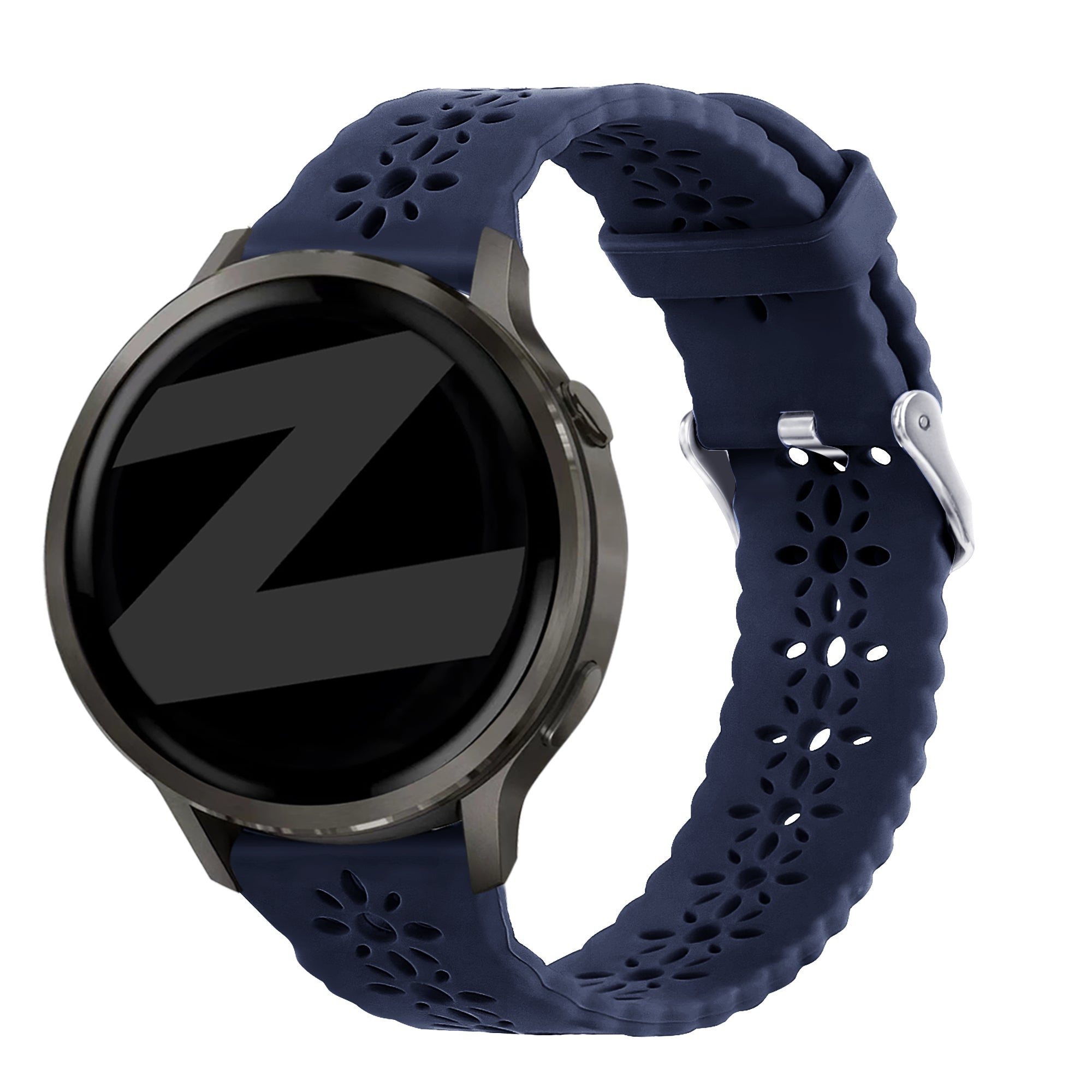 Bandz Garmin Forerunner 70 Silicone Strap 'Lace' (Dark Blue)