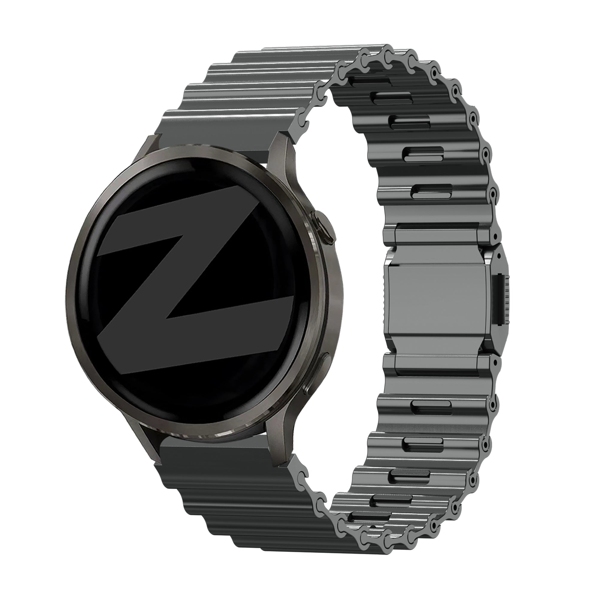 Bandz Fossil Gen 5e - 44mm Premium Steel Strap 'Ocean' (Titanium Grey)