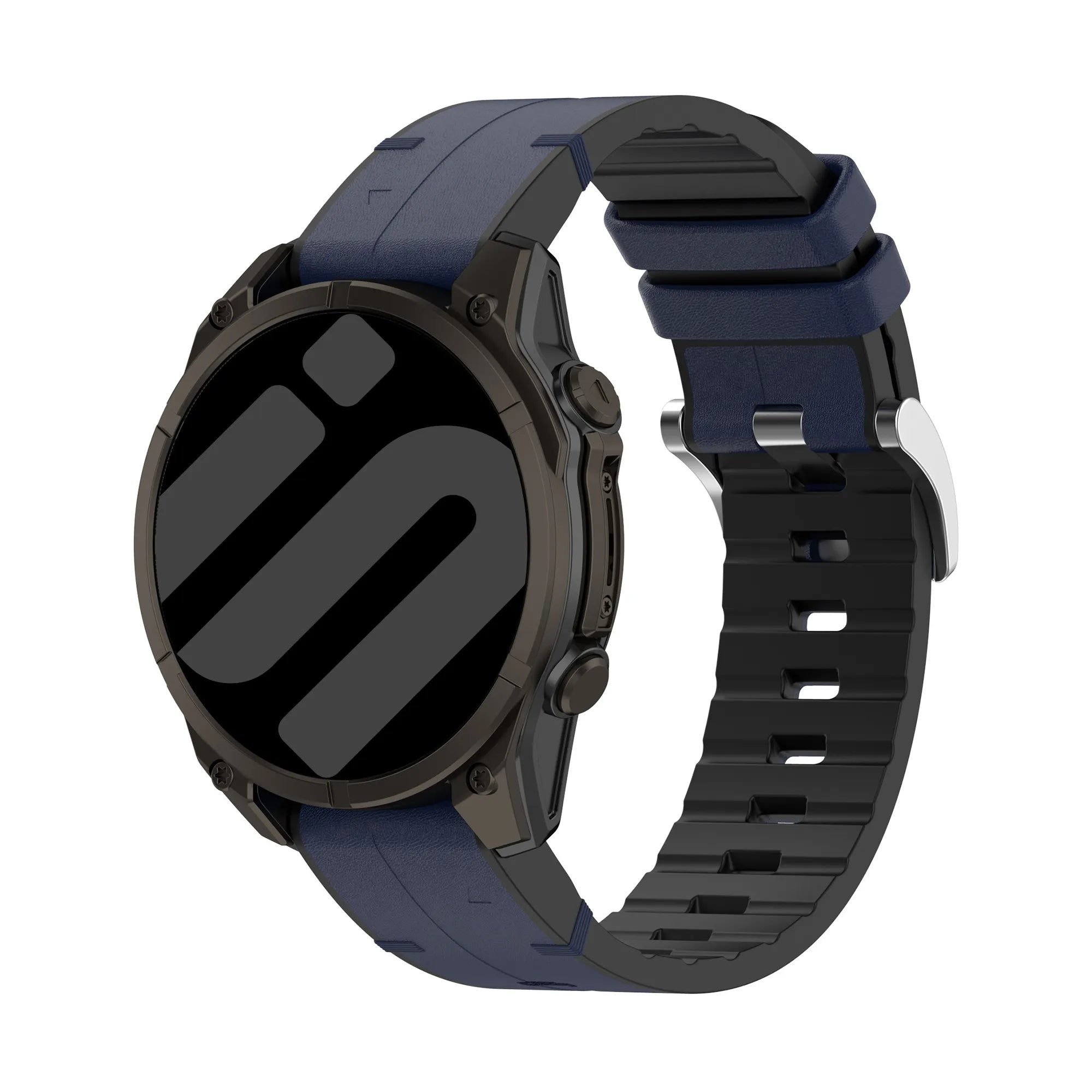 Garmin Fenix E Leather Hybrid Strap (Blue)