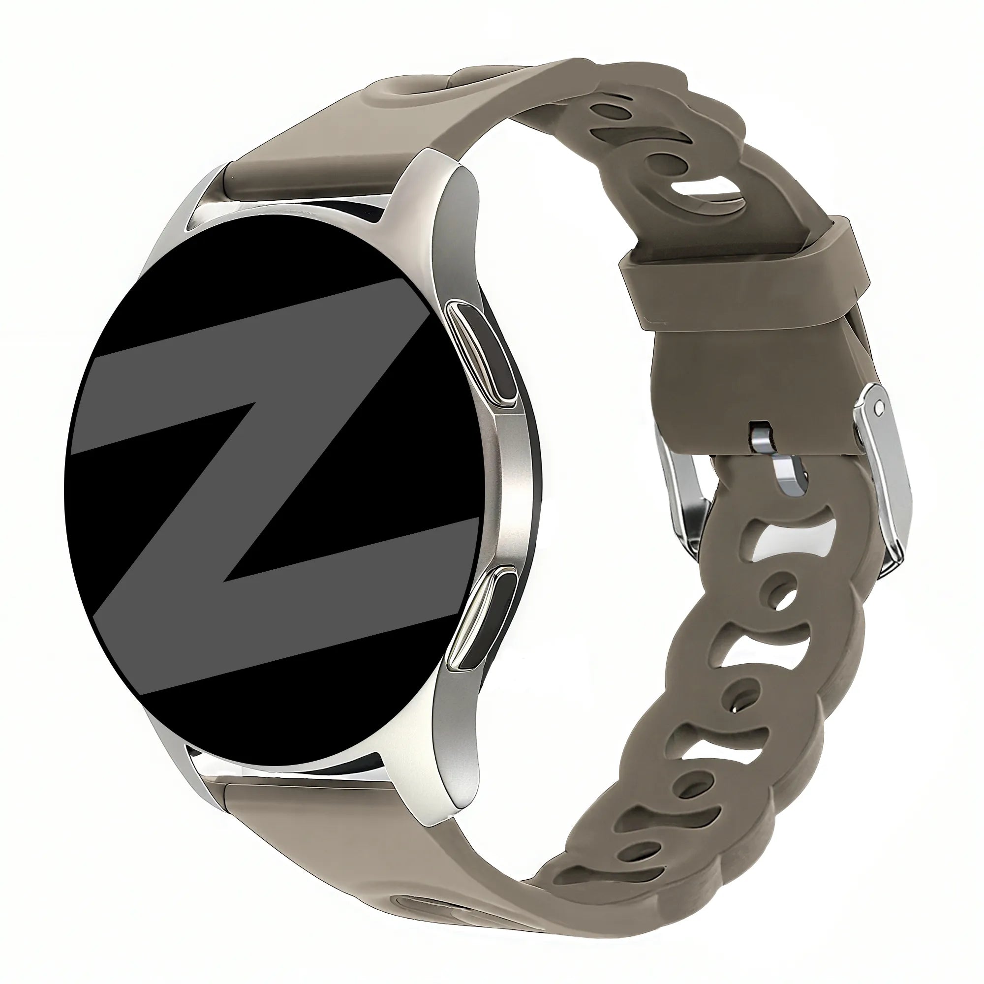 Bandz Xiaomi Amazfit GTS Silicone Strap 'Chains' (Beige-Brown)