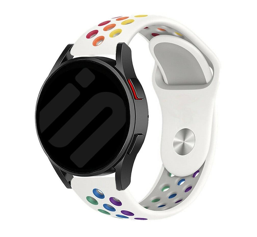 Silicone Sport Strap, on a watch, 3/4 front view