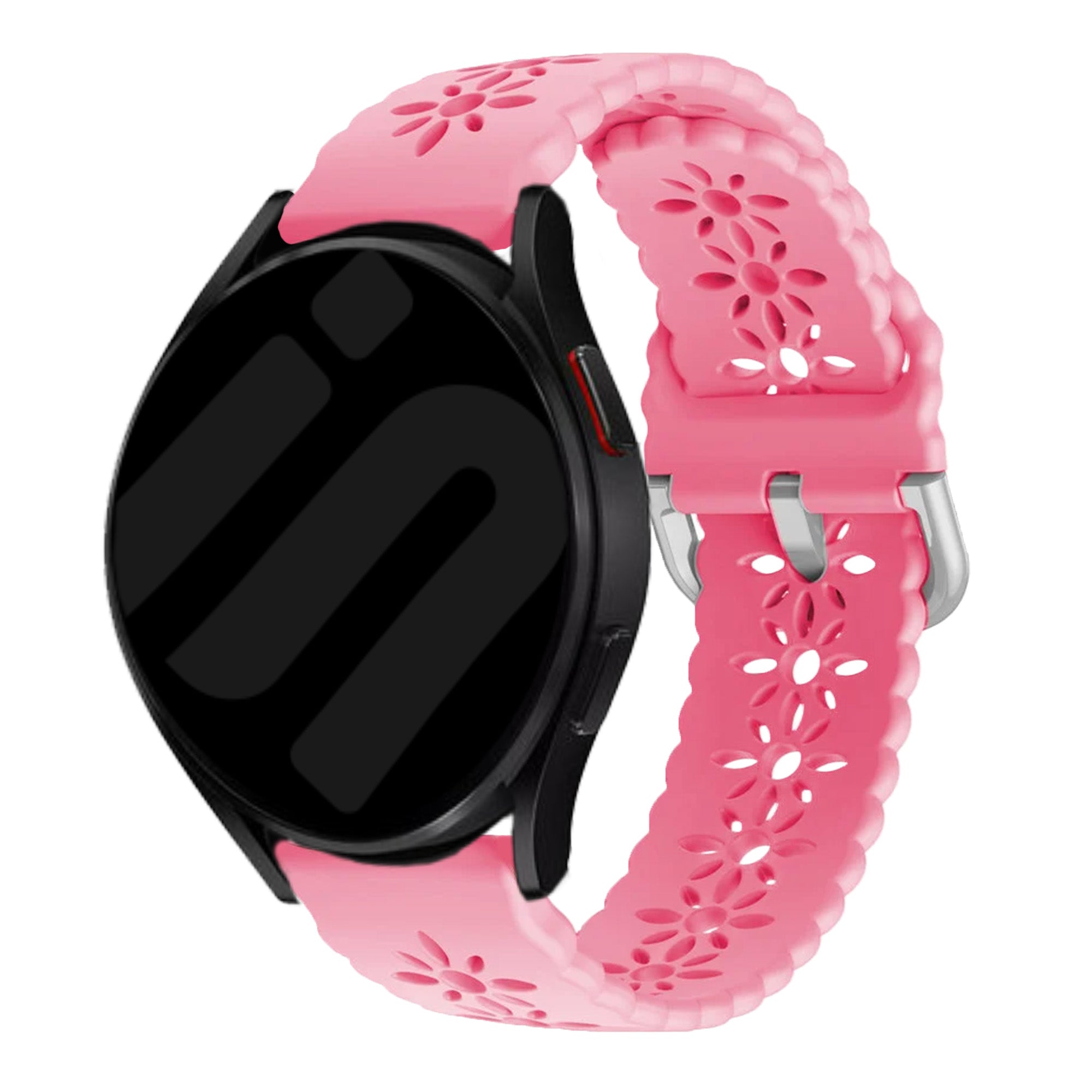 Withings ScanWatch Nova Patterned Silicone Strap (Bright Pink)