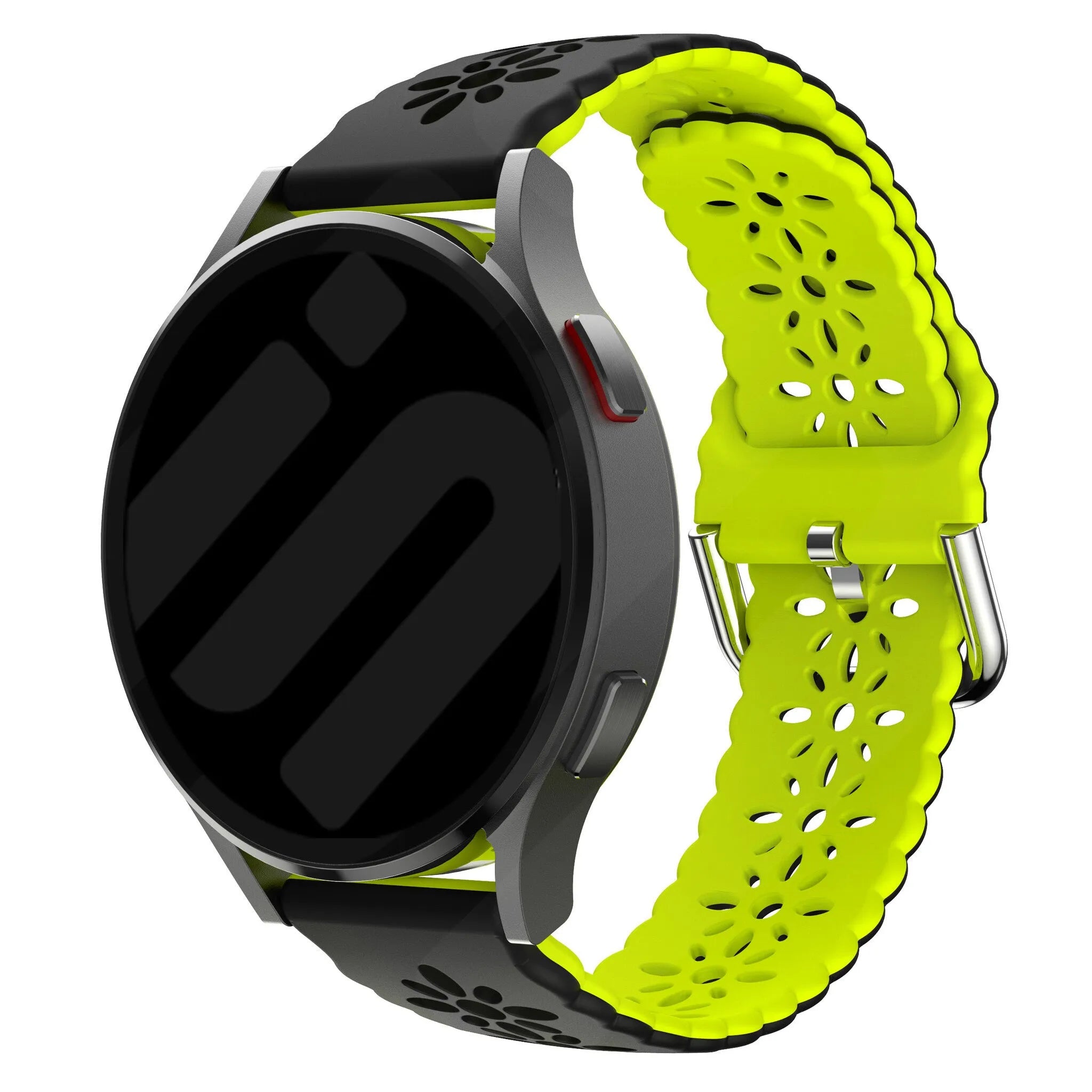 Amazfit Bip U (Pro) Patterned Silicone Strap (Black/Green)