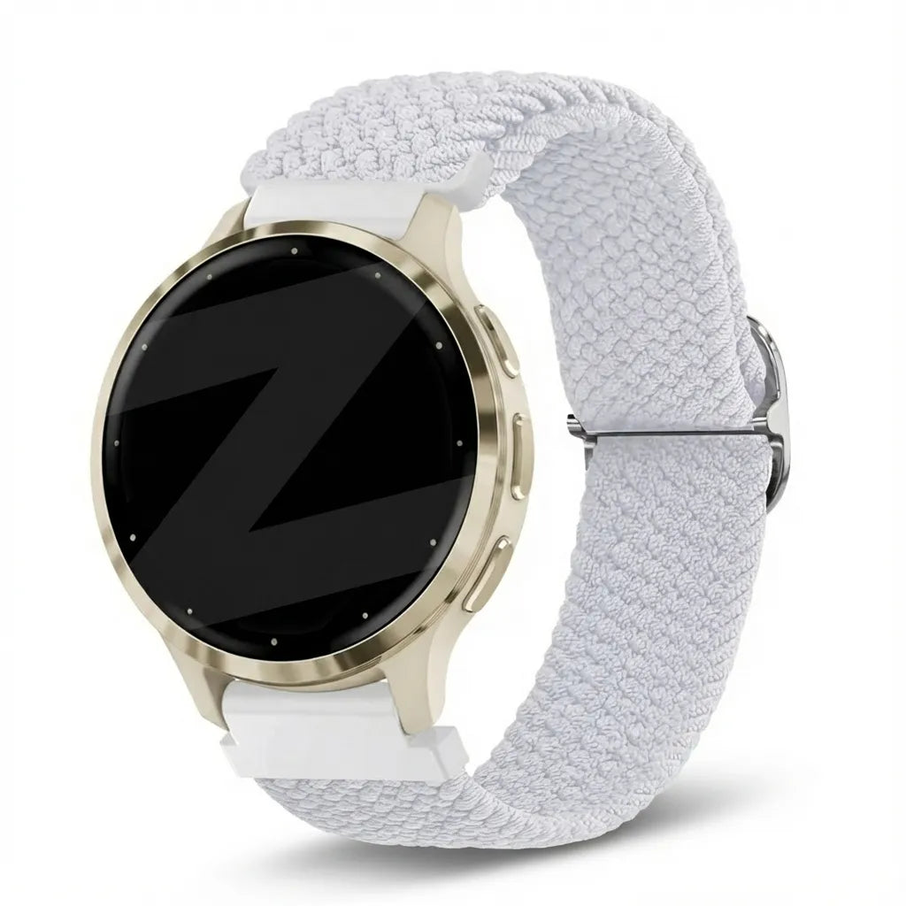 Bandz Garmin Venu 3s Adjustable Braided Strap (White)