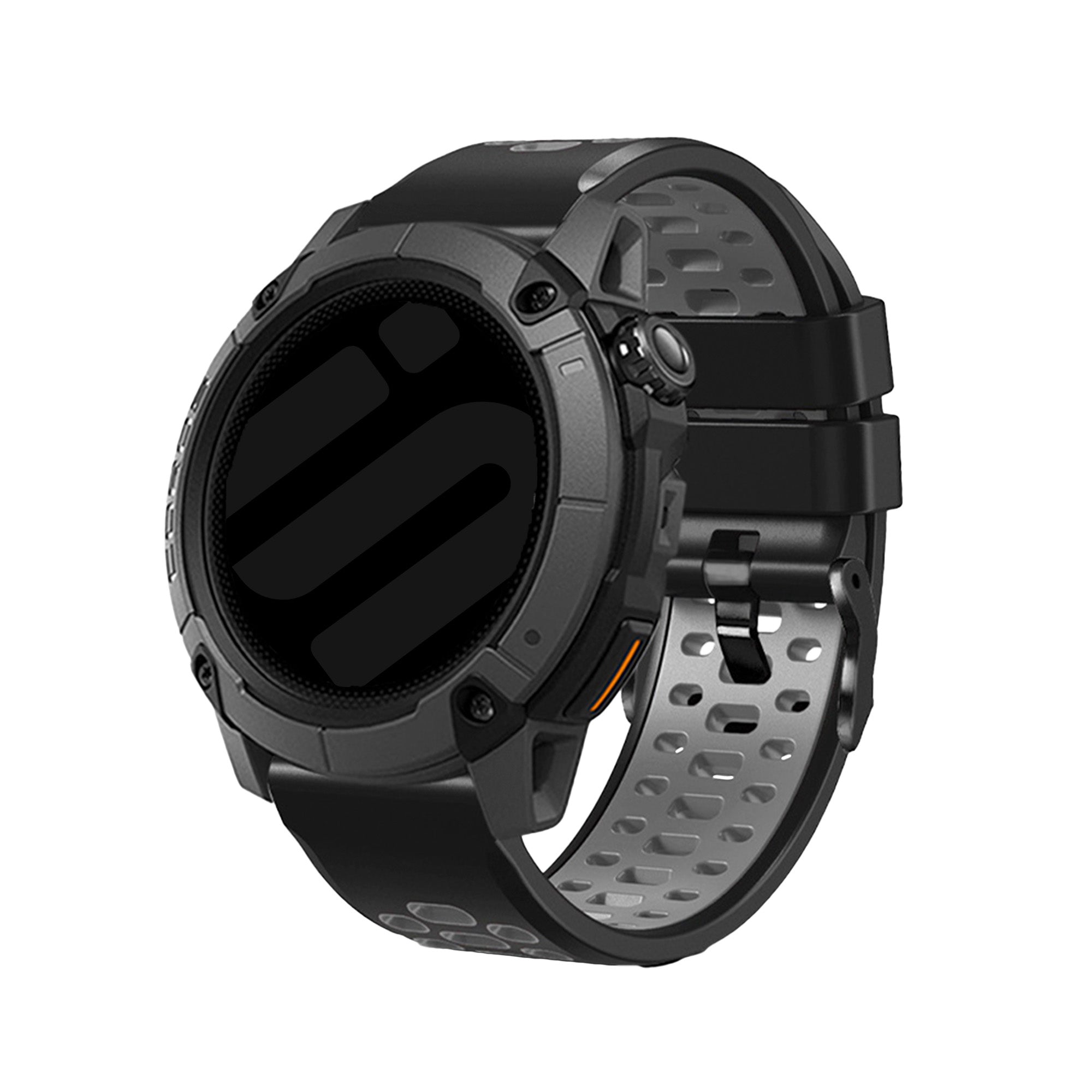 Universal 24mm Sport Buckle Strap (Black/Grey)