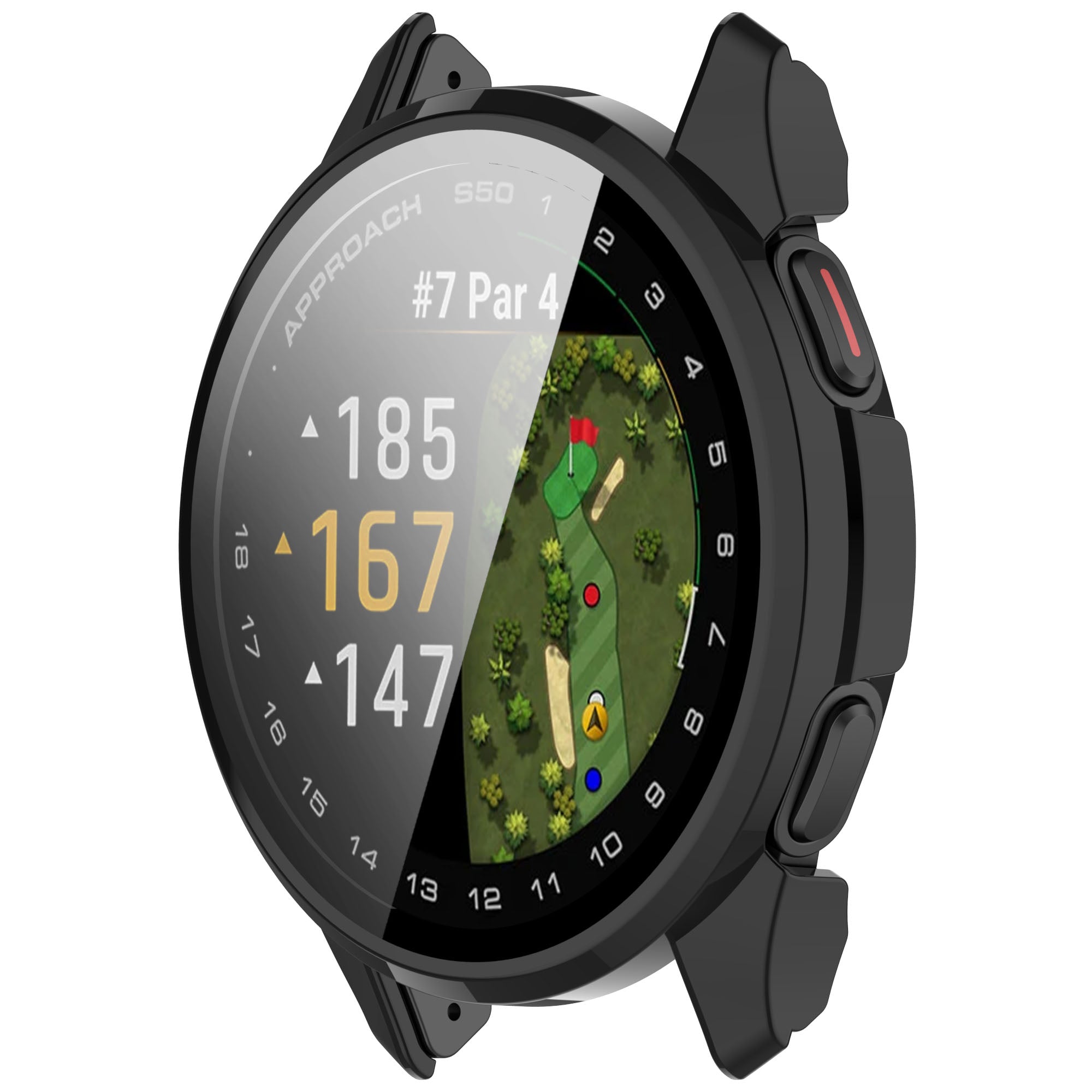 Garmin Approach S50 PC Case with Glass (Black)