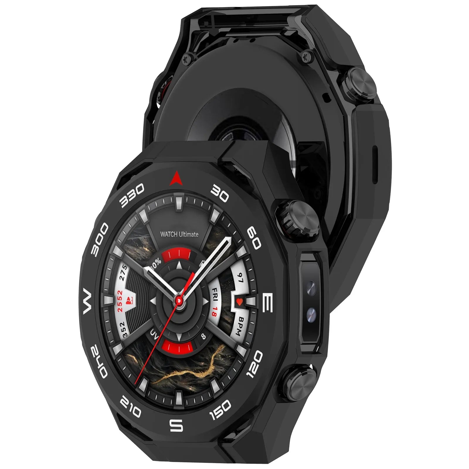 Huawei Watch Ultimate 2 PC Case with Glass (Black)