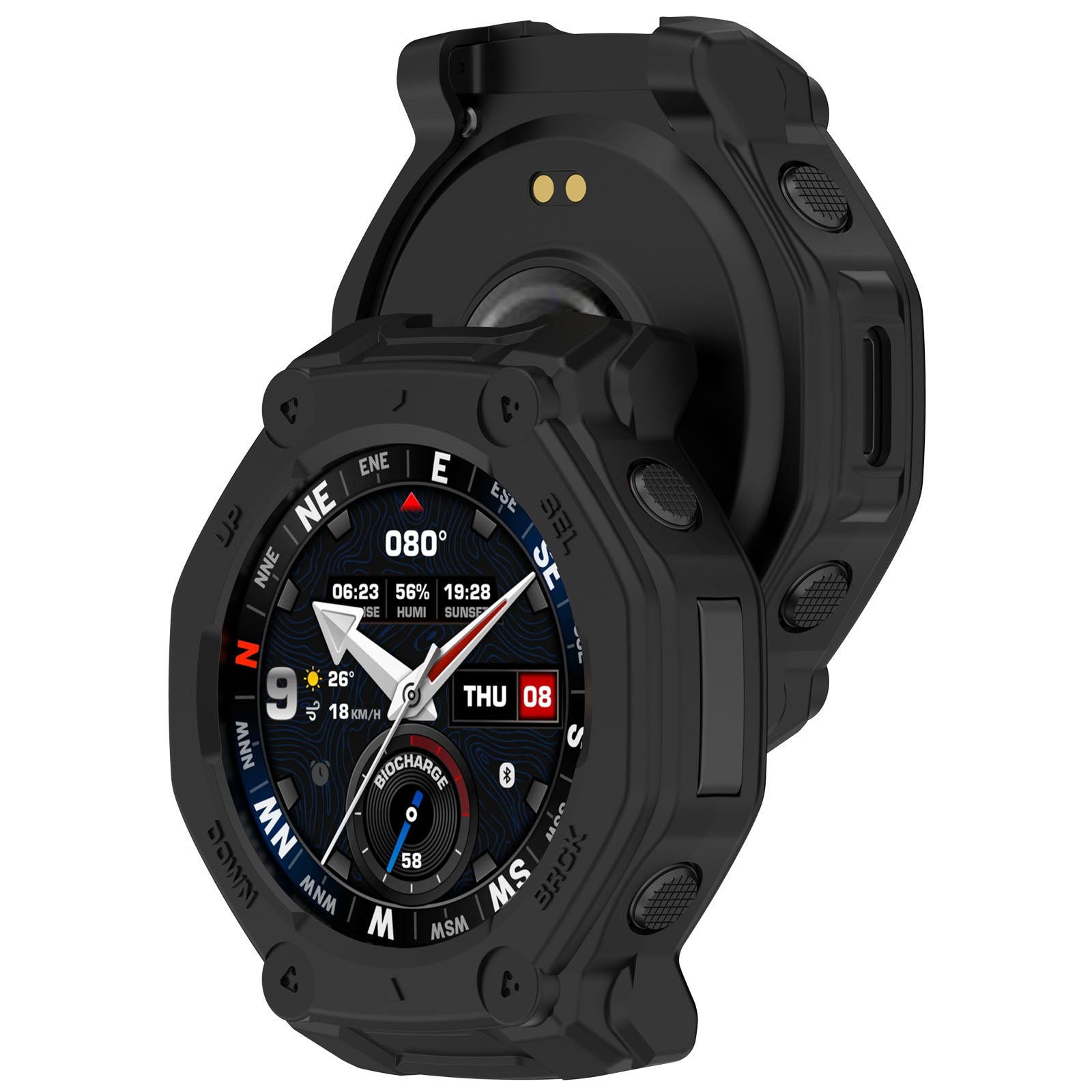Amazfit T-Rex 3 Pro - 44mm Rugged TPU Case (Black)