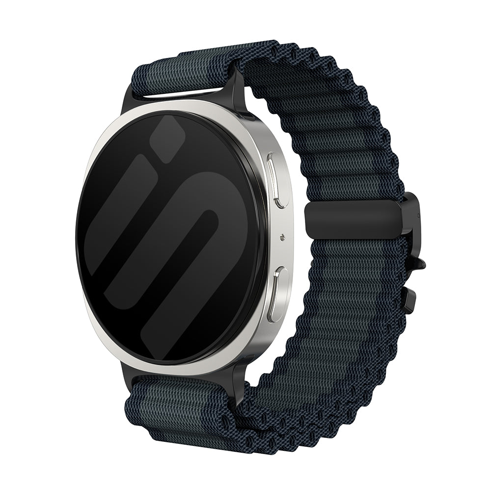 Samsung Galaxy Watch 8 - 40mm Outdoor Nylon Strap with P-Buckle (Black with Black)