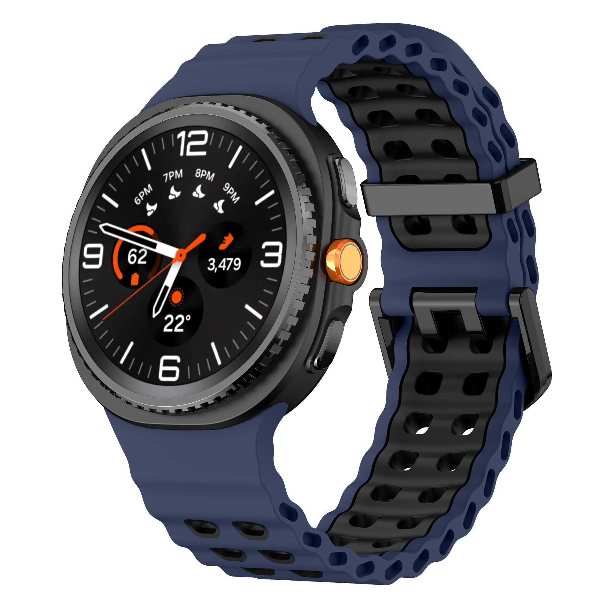 Samsung Galaxy Watch 8 - 44mm Ocean Strap (Blue/Black)