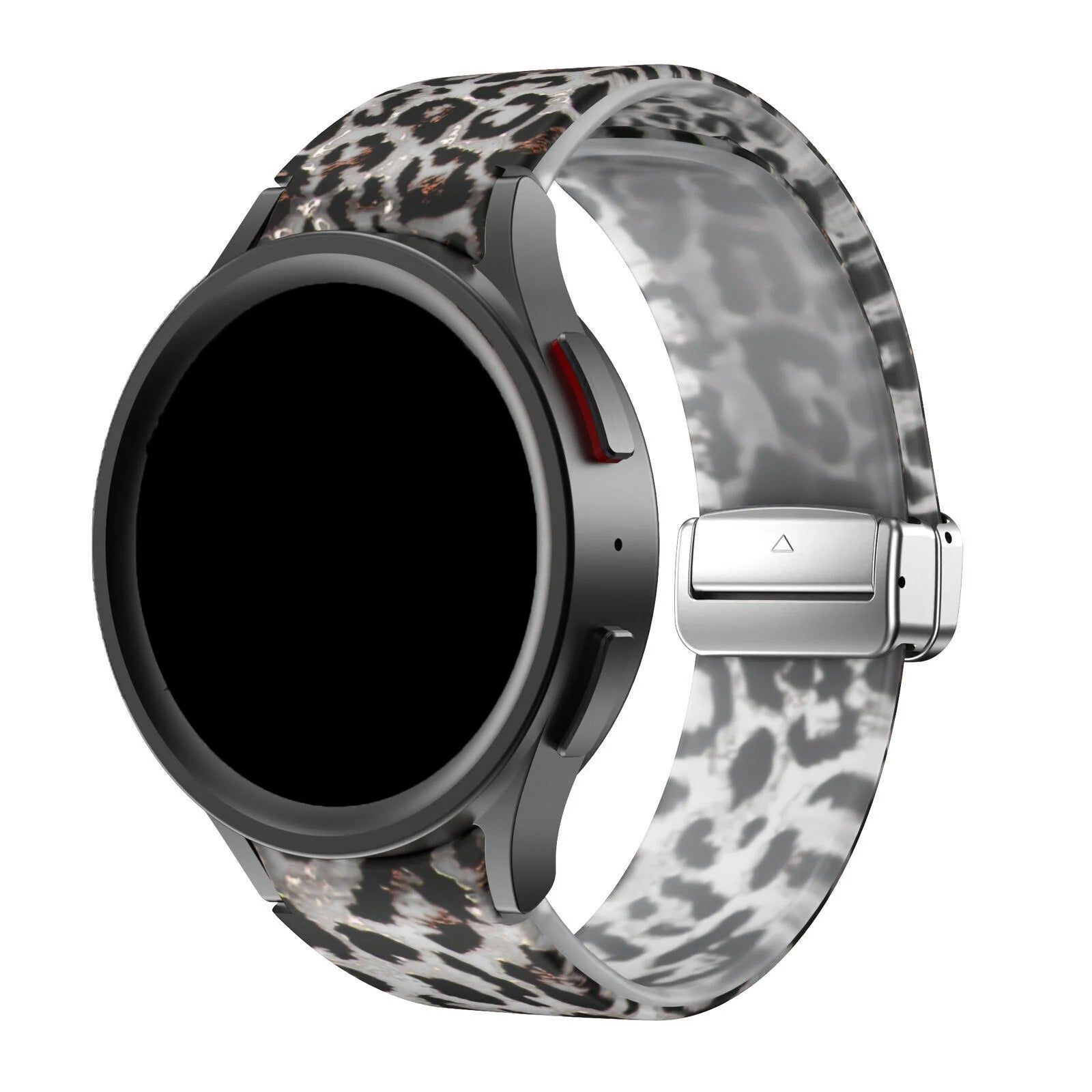 Samsung Galaxy Watch 4 44mm Glow in the Dark D-Buckle Strap Leopard