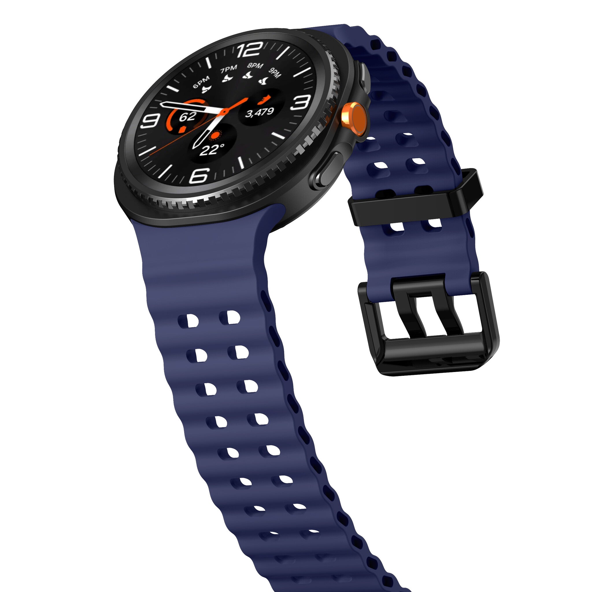Samsung Galaxy Watch 9 - 44mm Ocean Strap (Dark Blue)