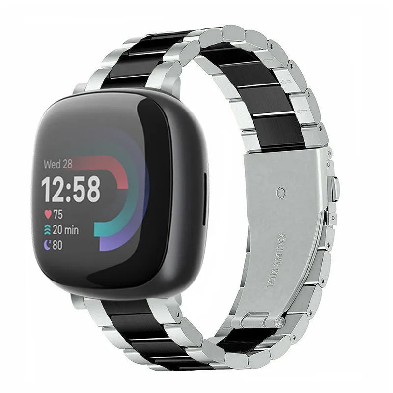 fitbit-versa-4-stalen-bandje-Silver-Black